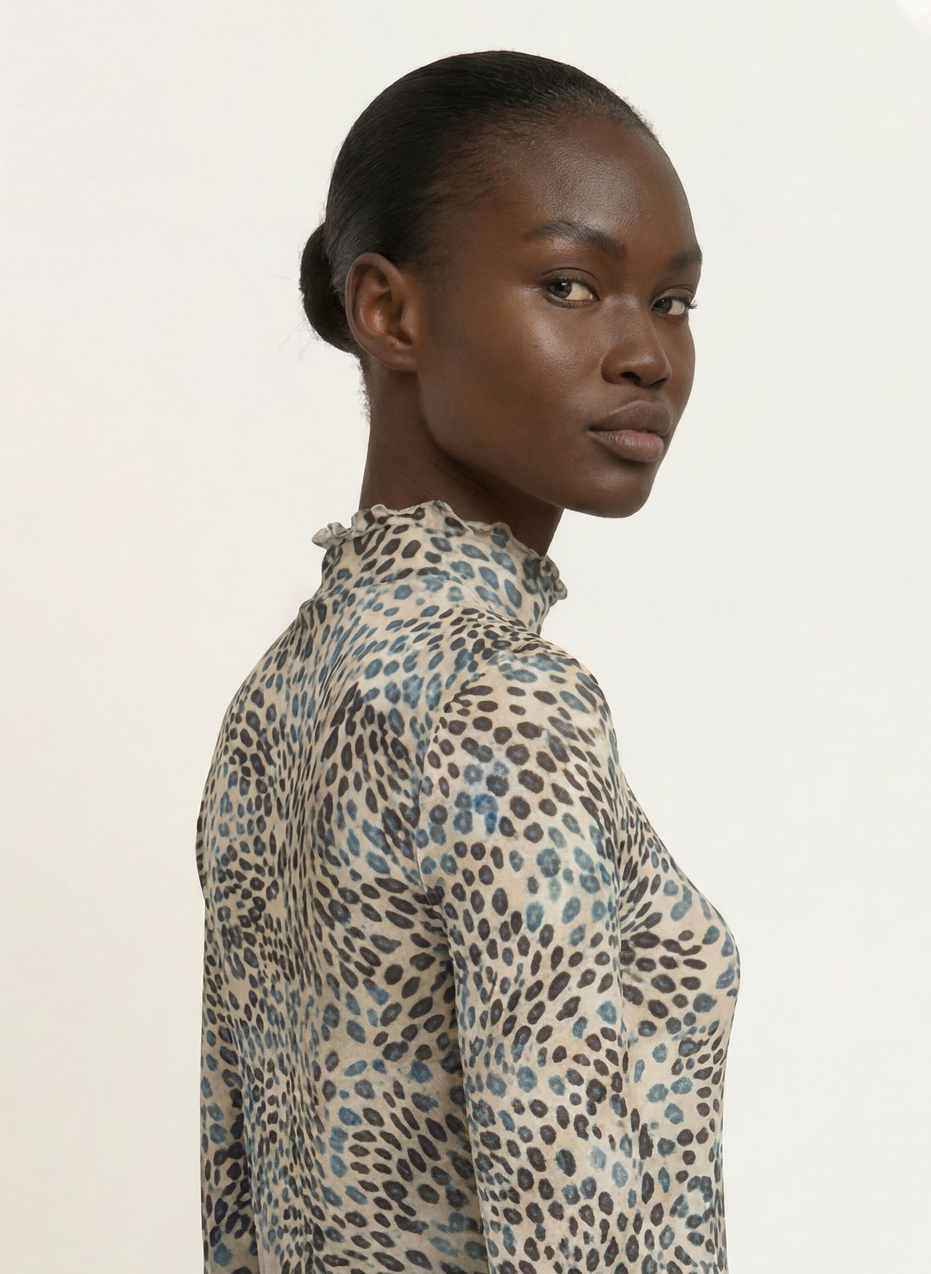 lilienfels Long-sleeve shirt: BEIGE / BLUE / BLACK
