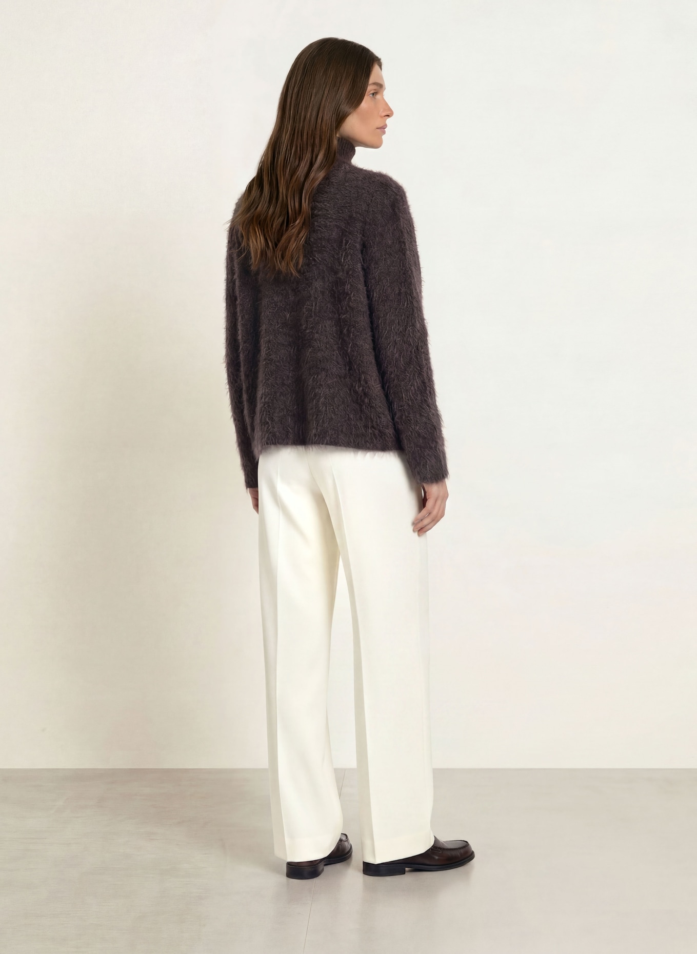 lilienfels Knit wrap: DARK BROWN