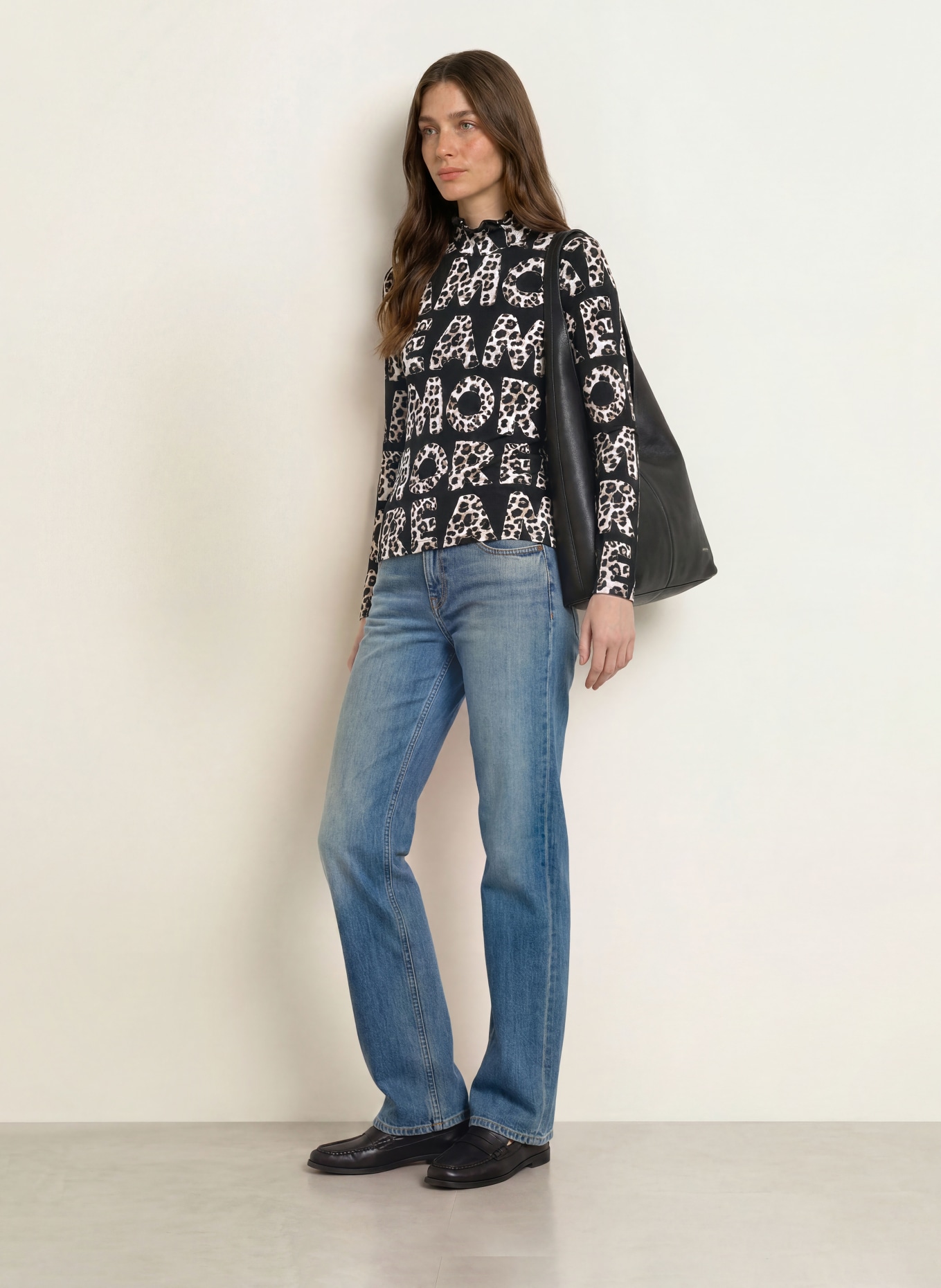 lilienfels Longsleeve: SCHWARZ / ECRU
