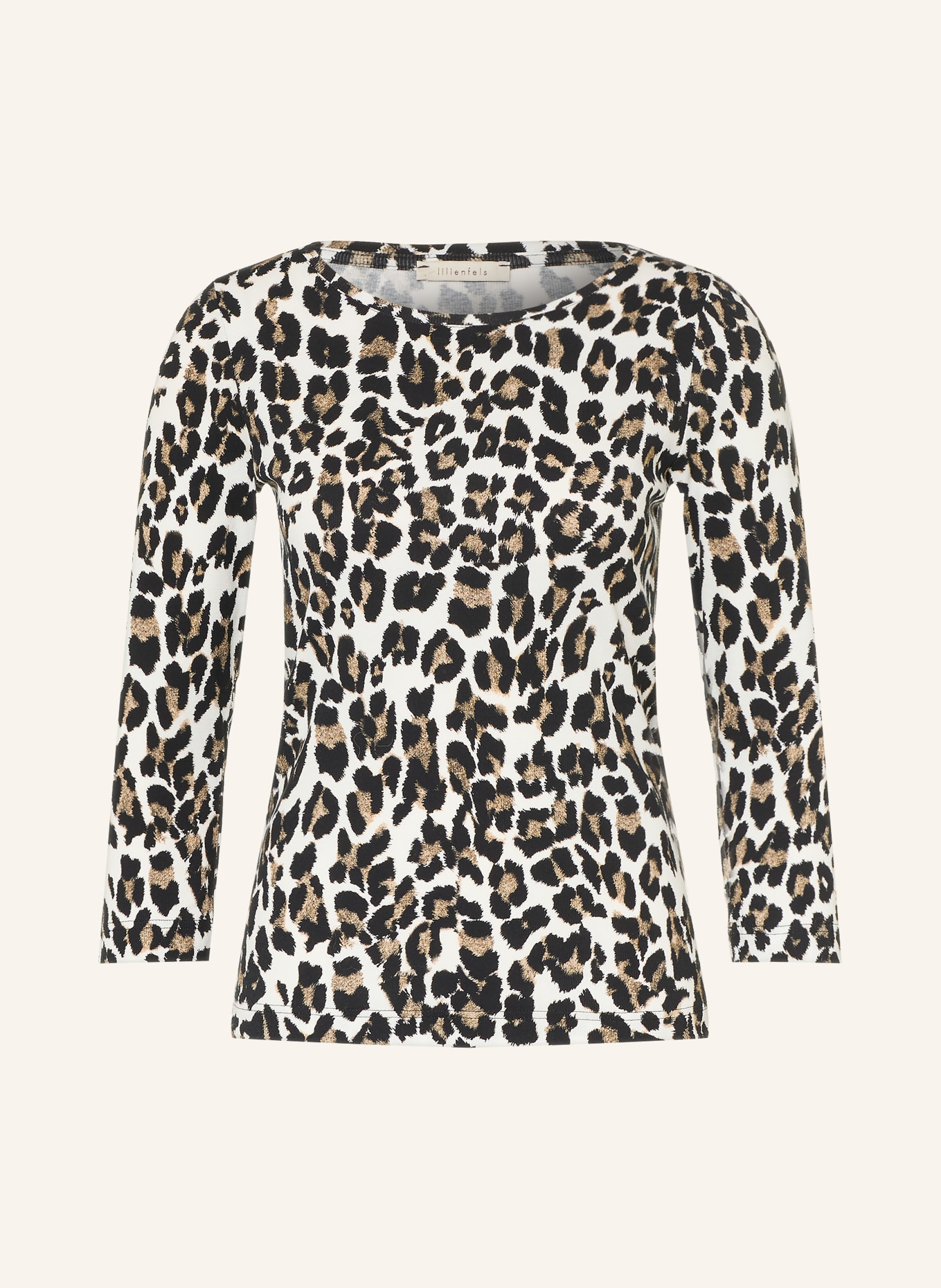 lilienfels Shirt mit 3/4-Arm: CREME / BEIGE / SCHWARZ