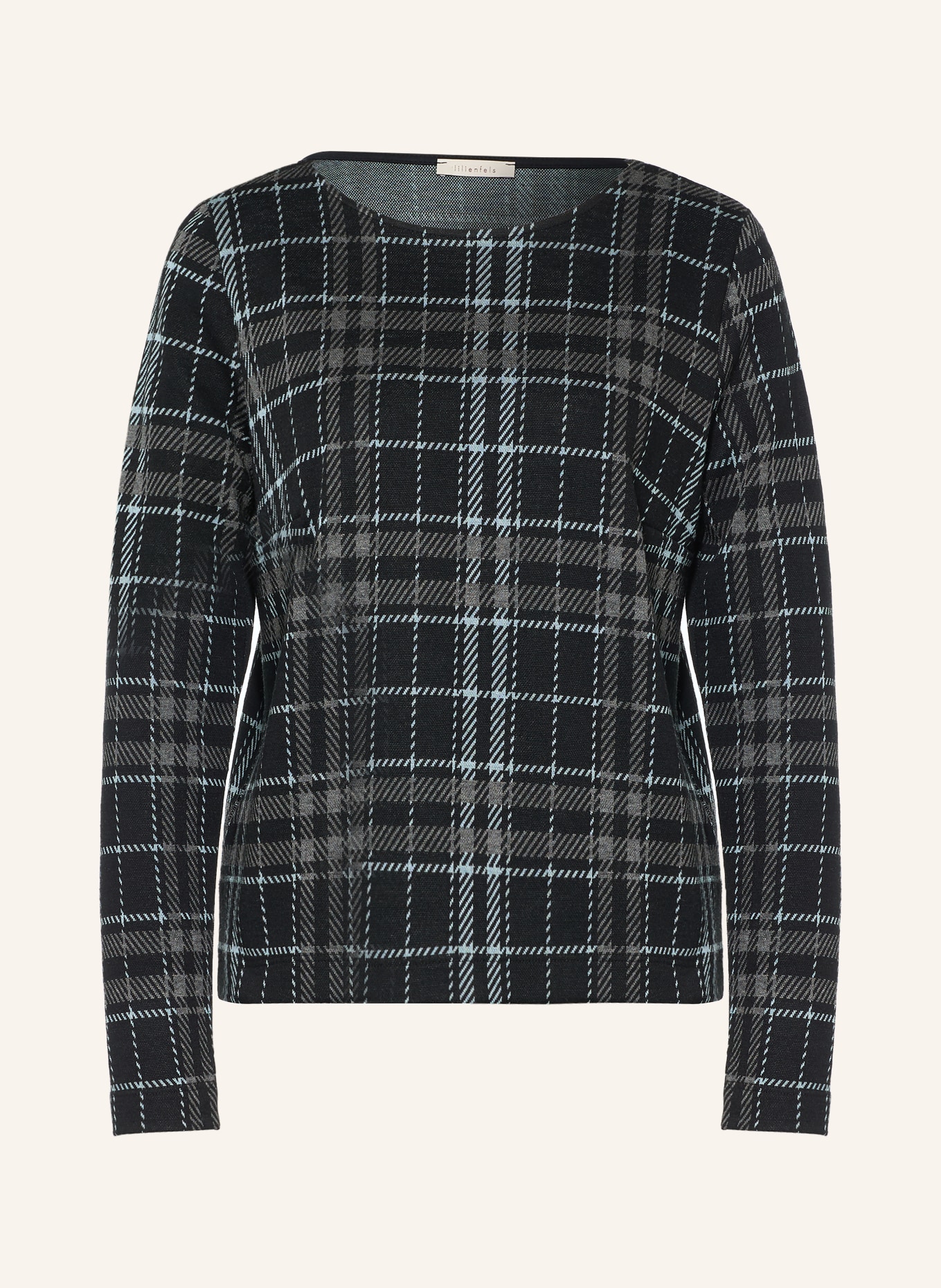 lilienfels Longsleeve: SCHWARZ / GRAU / HELLBLAU