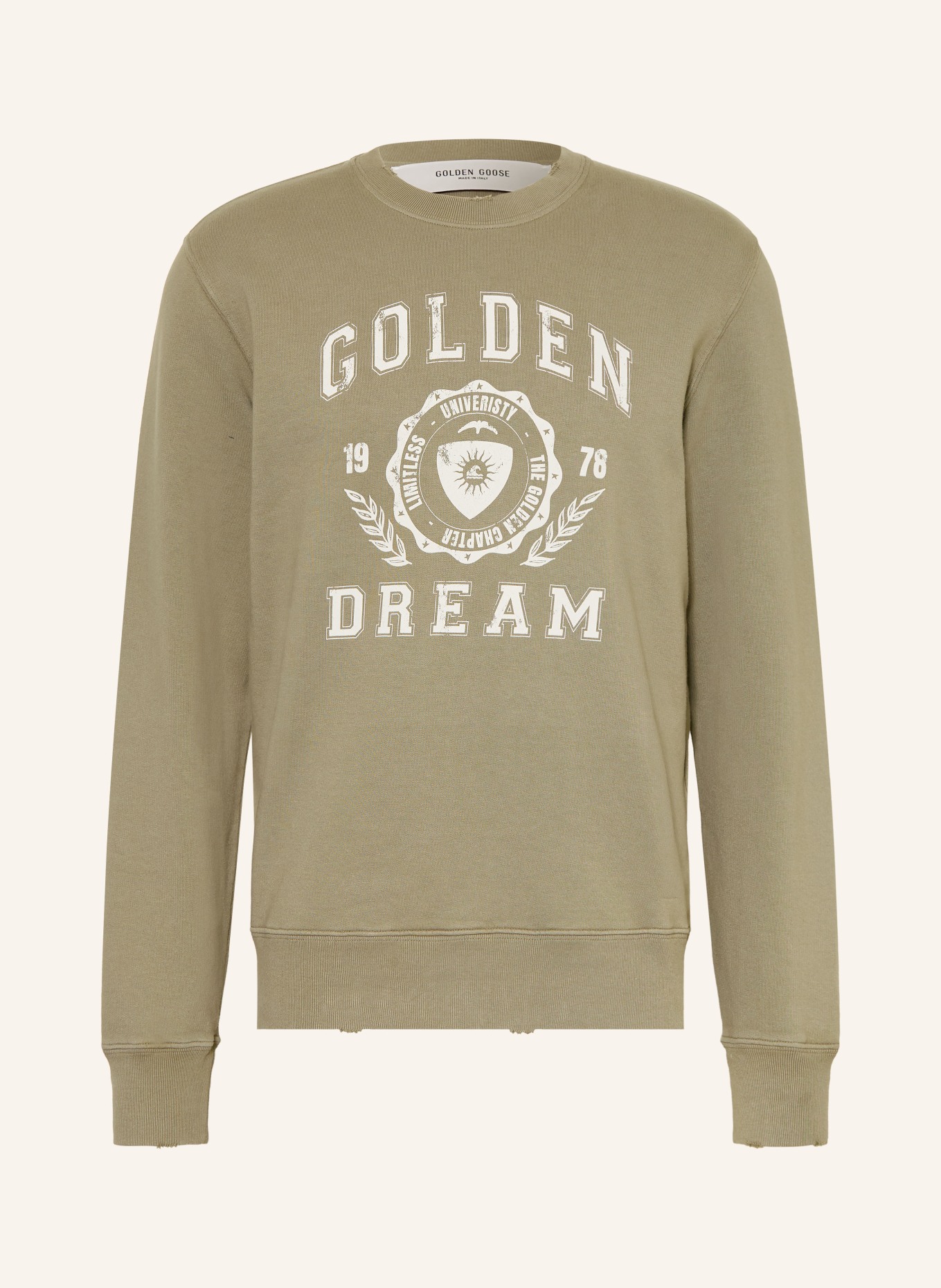 GOLDEN GOOSE Bluza ARCHIBALD: KHAKI / KREMOWY