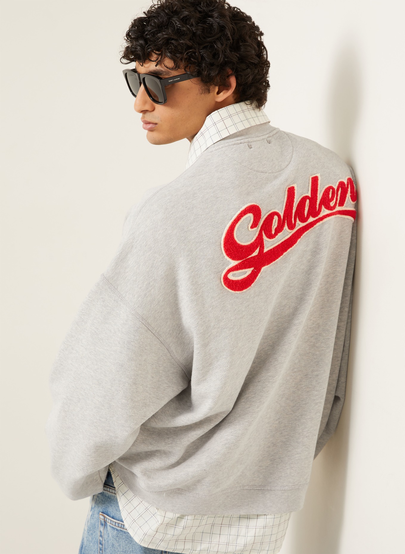 GOLDEN GOOSE Mikiny oversize JOURNEY: ŠEDÁ