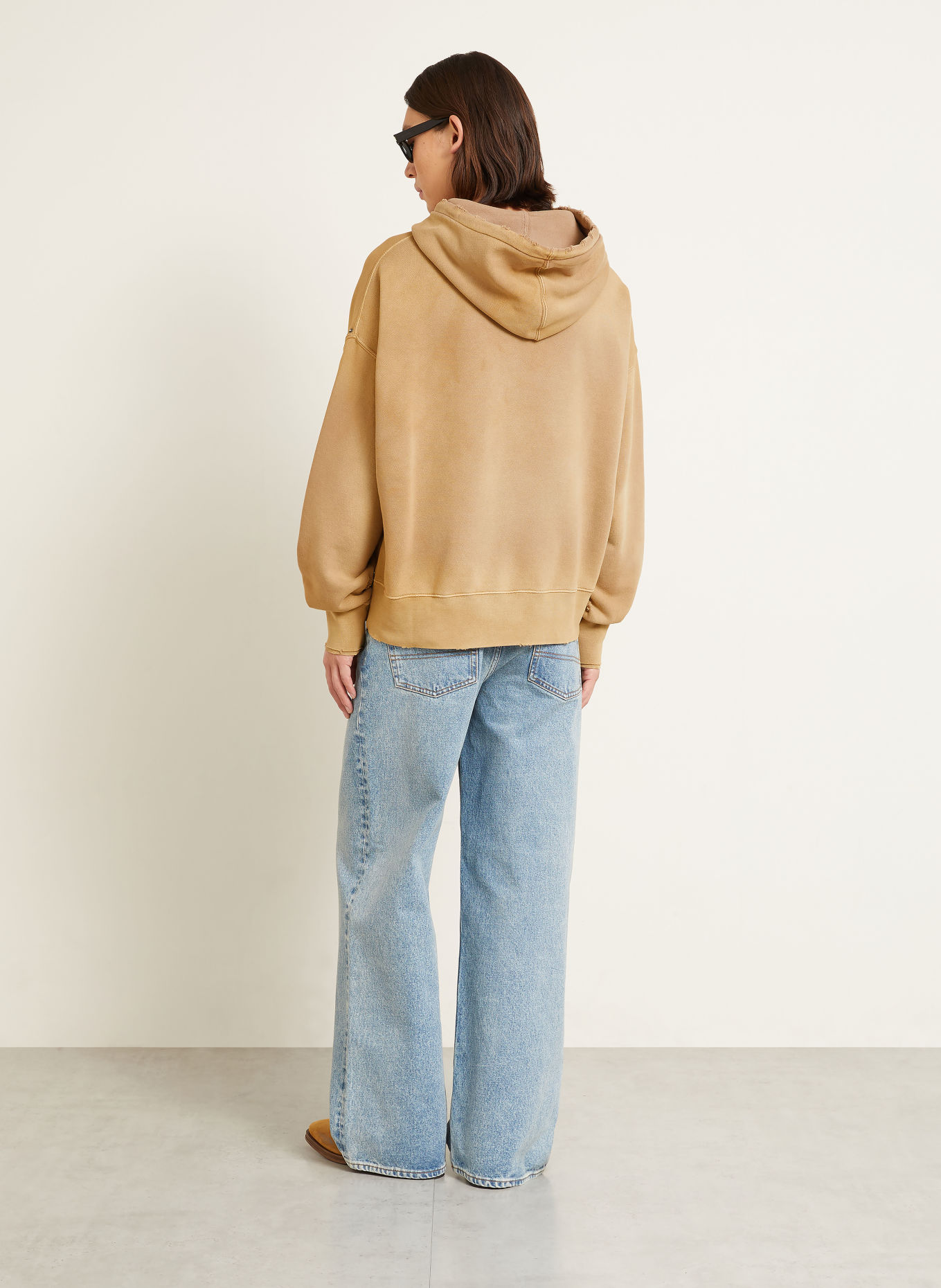 GOLDEN GOOSE Sweat à capuche JOURNEY avec rivets: BEIGE