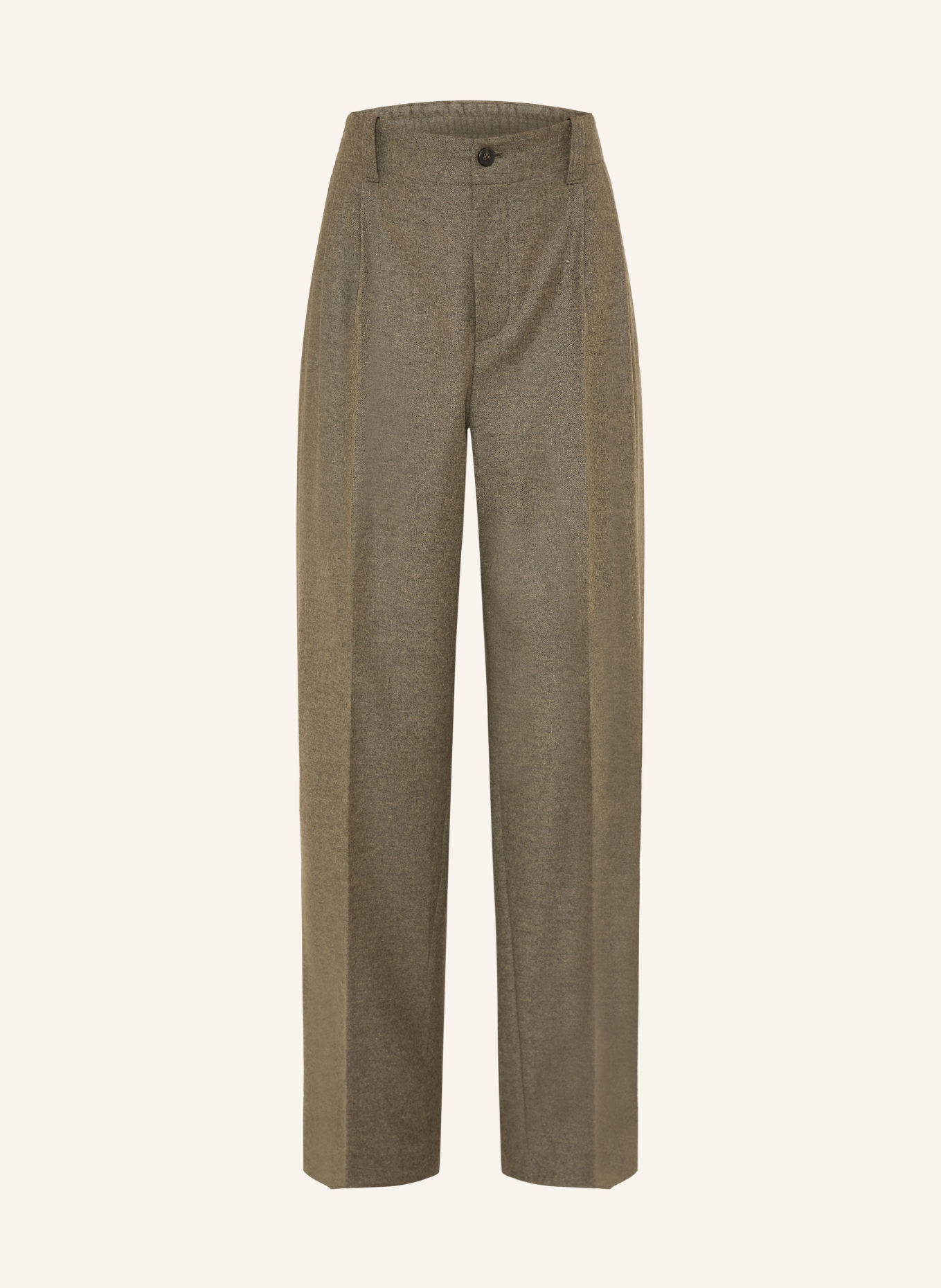 GOLDEN GOOSE Pantalon en flanelle JOURNEY, coupe régulière: GRIS