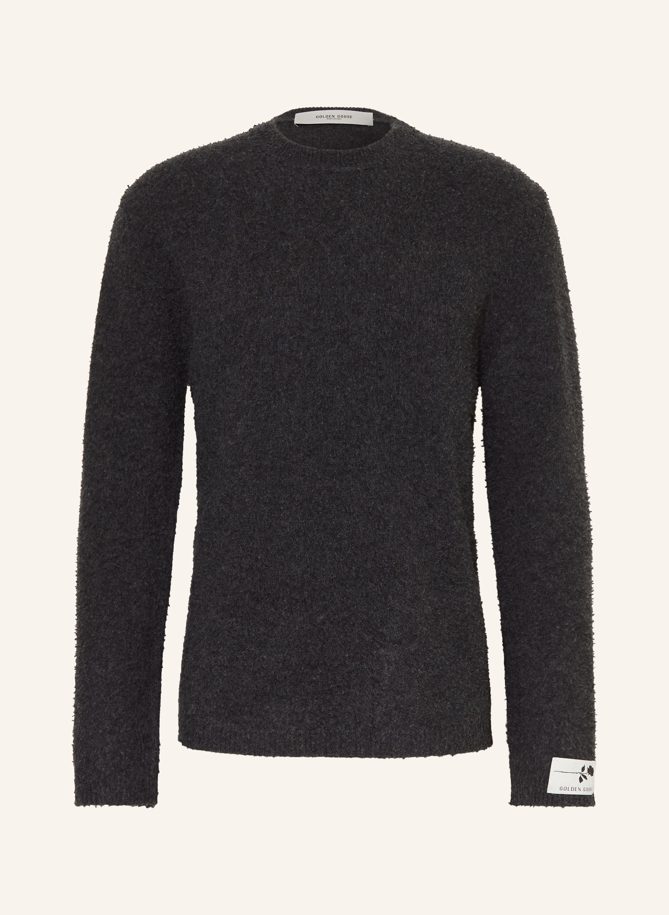 GOLDEN GOOSE Pull JOURNEY: GRIS FONCÉ