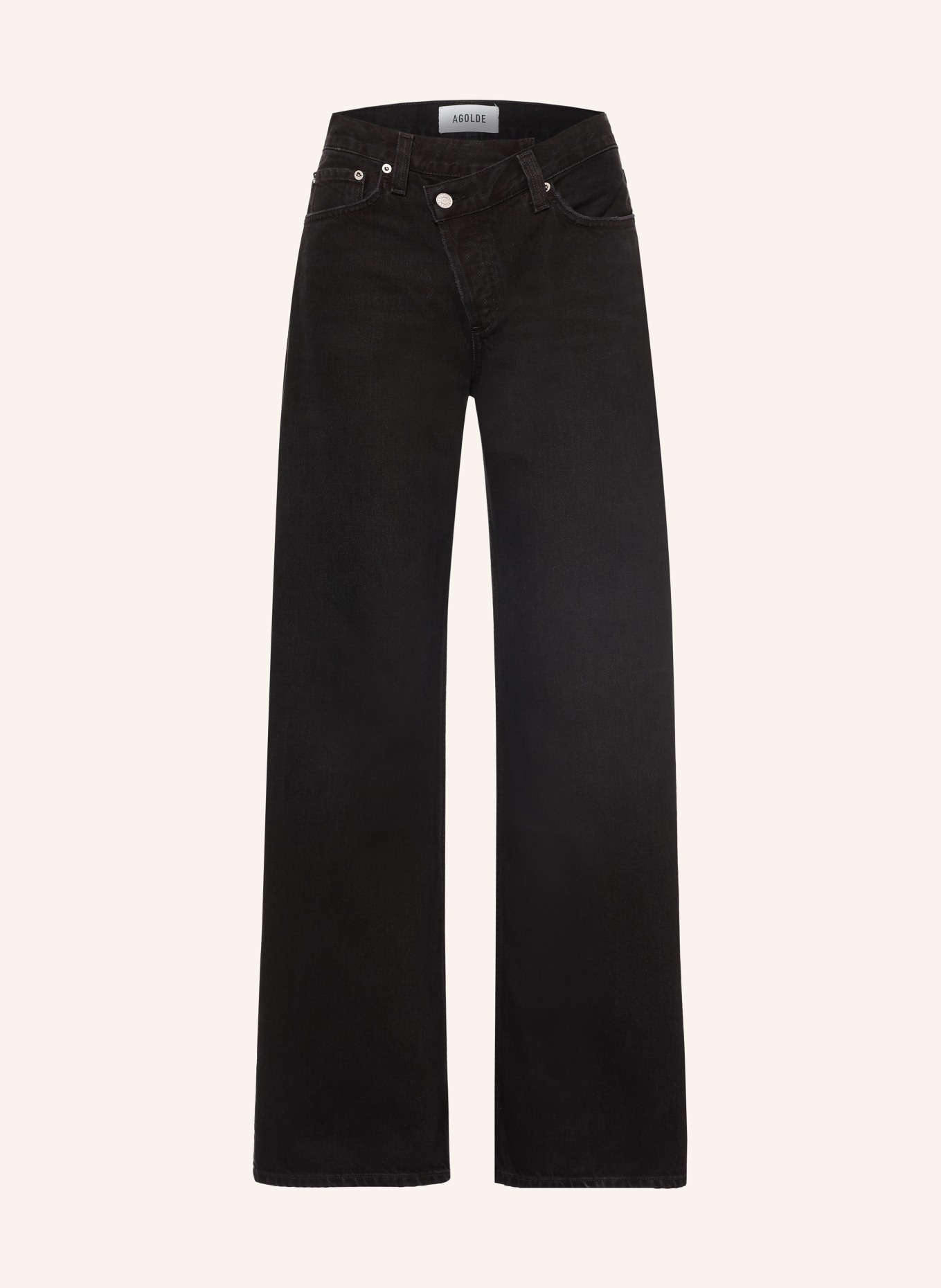 AGOLDE Jeansy typu barrel ARC CRISS CROSS: pha phase (dk lightly worn blk)