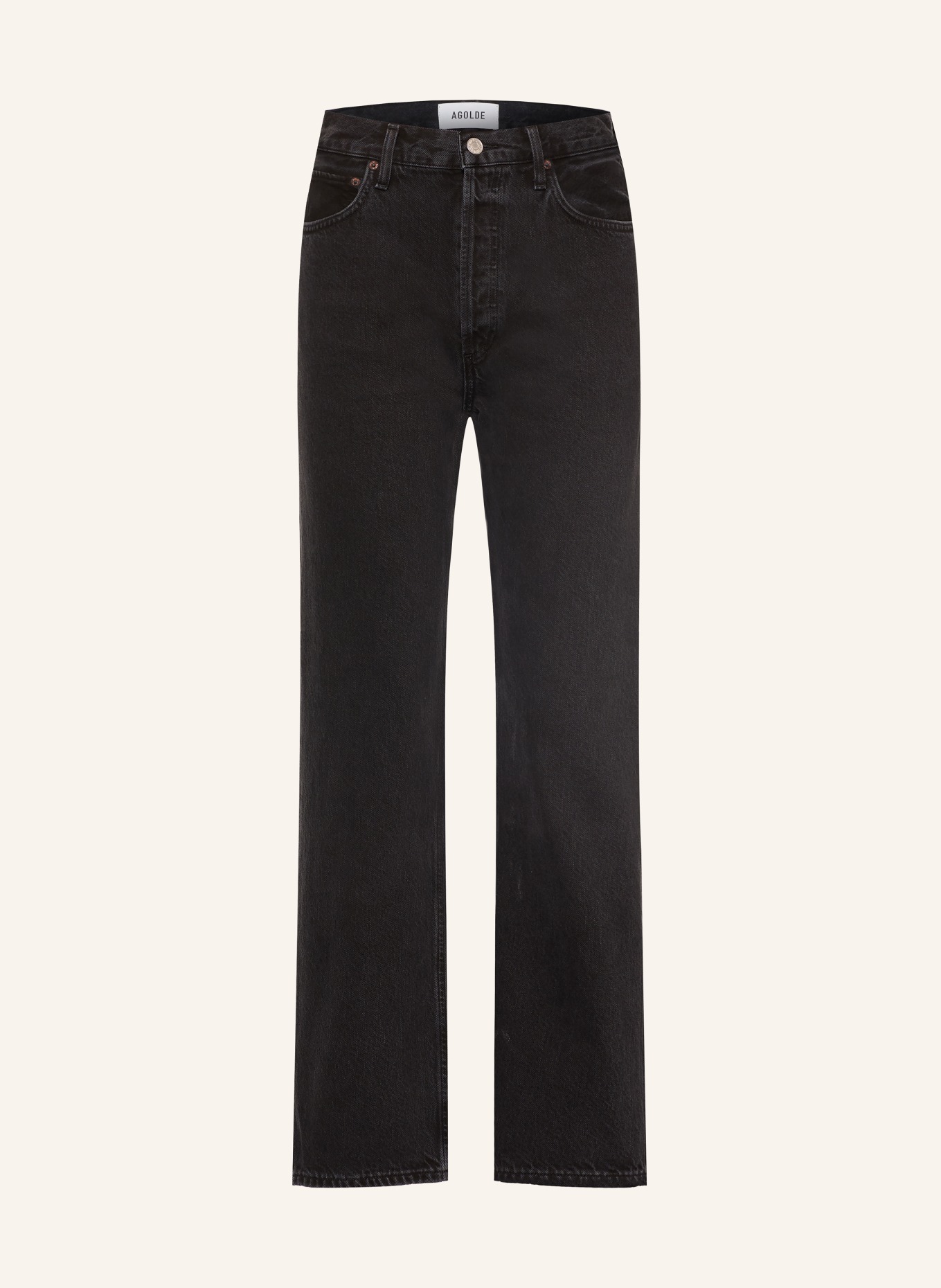 AGOLDE Straight jeans 90's PINCH WAIST: vnta vanta (dk marbled blk)