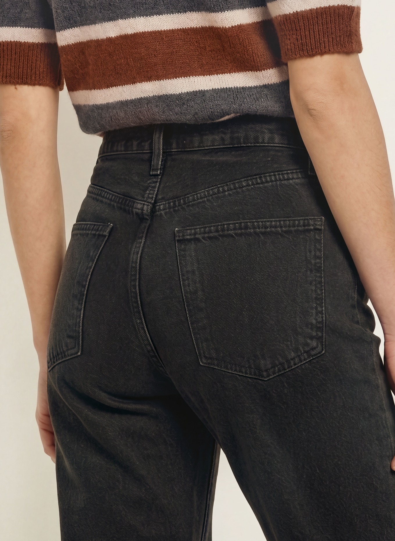 AGOLDE Straight jeans 90's PINCH WAIST: vnta vanta (dk marbled blk)