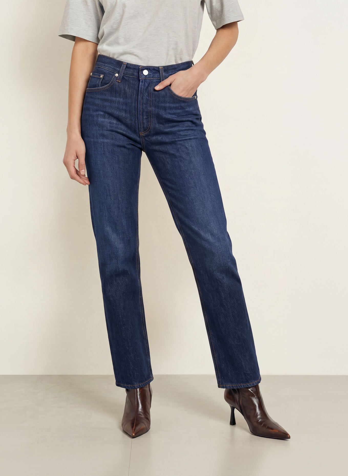 AGOLDE Straight jeans LANA: covl covell (dk marbled ind)