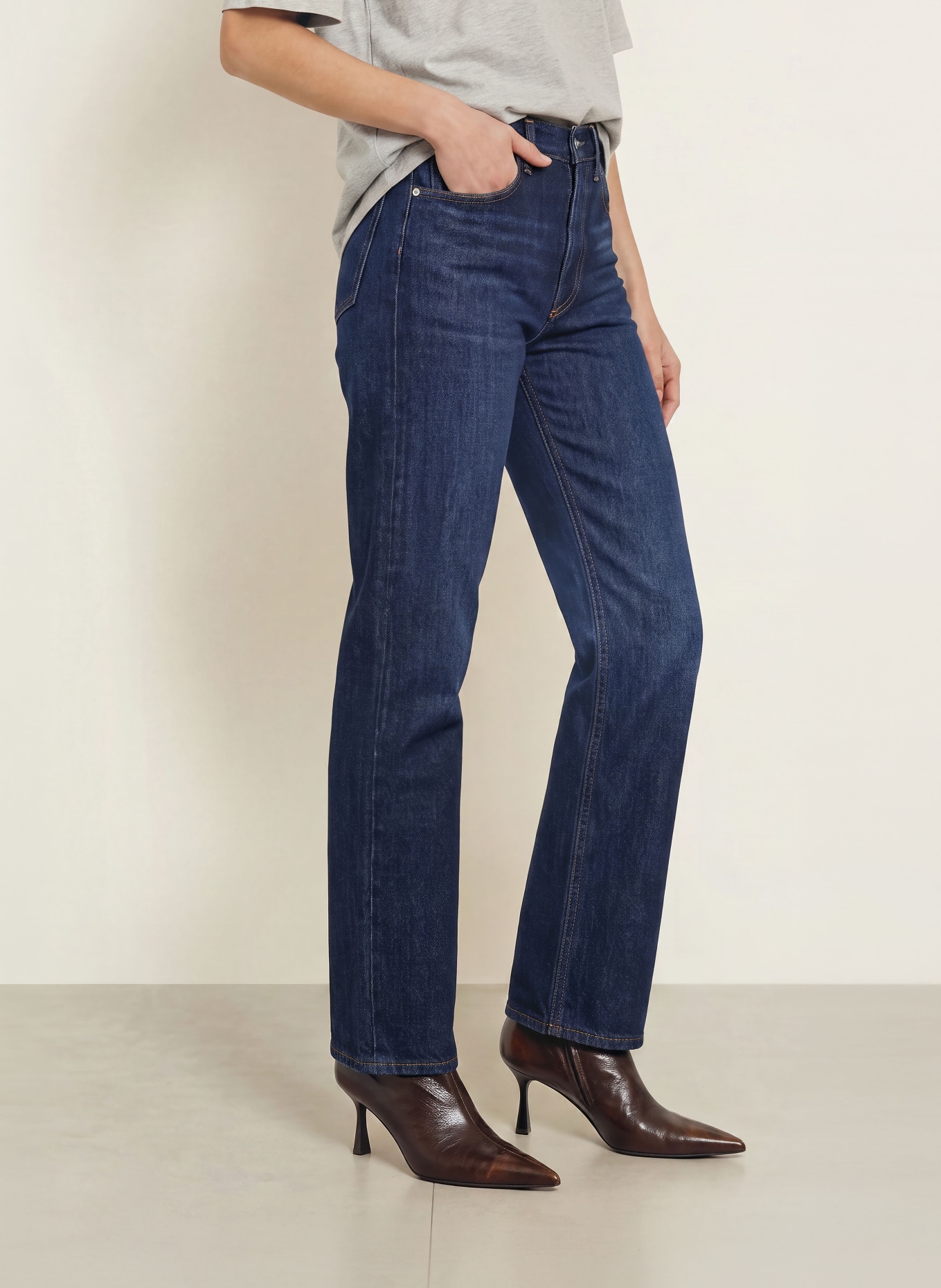 AGOLDE Straight jeans LANA: covl covell (dk marbled ind)