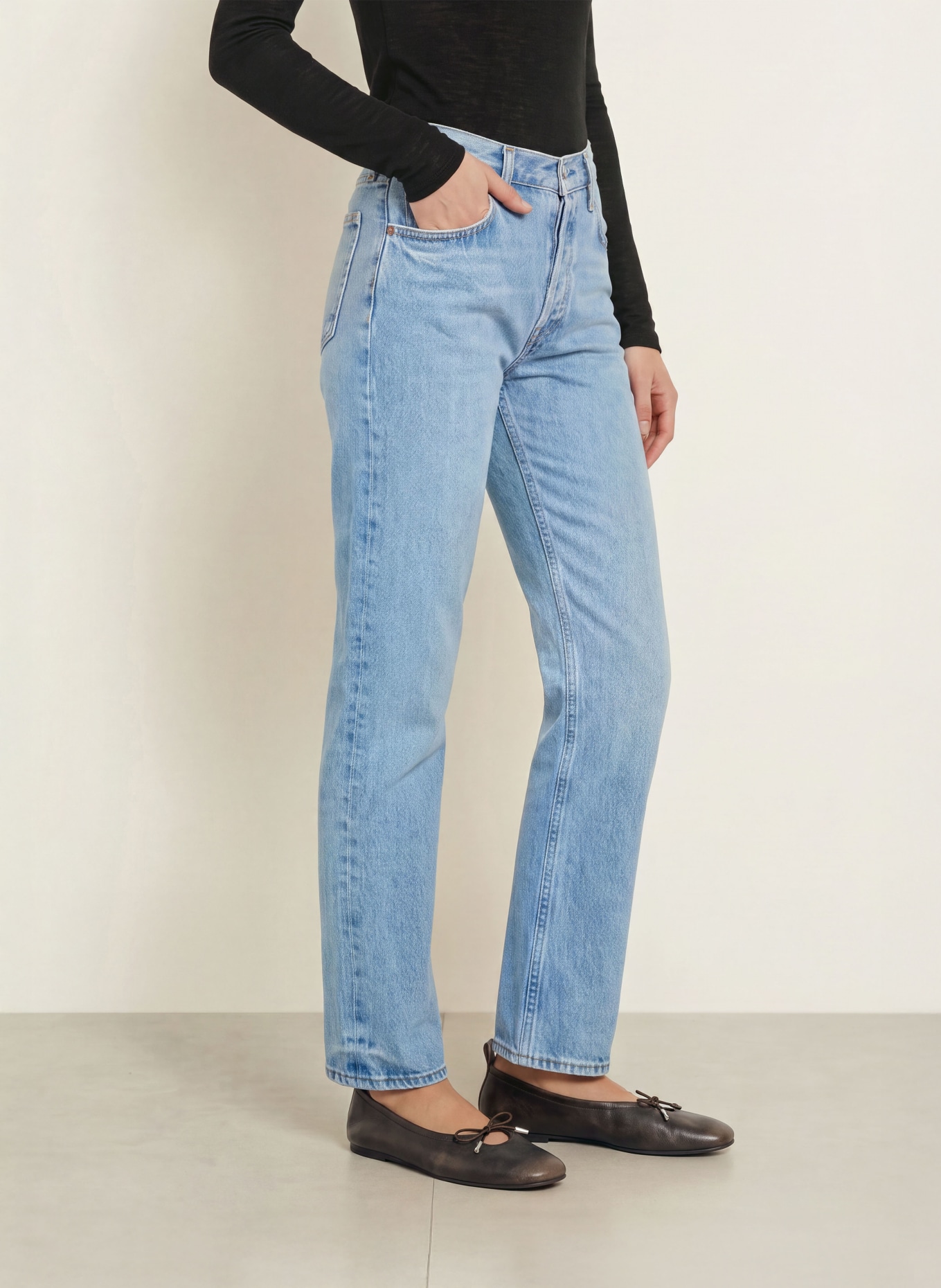AGOLDE Straight Jeans ROMNEY: sram stream (lt vint wshd ind)
