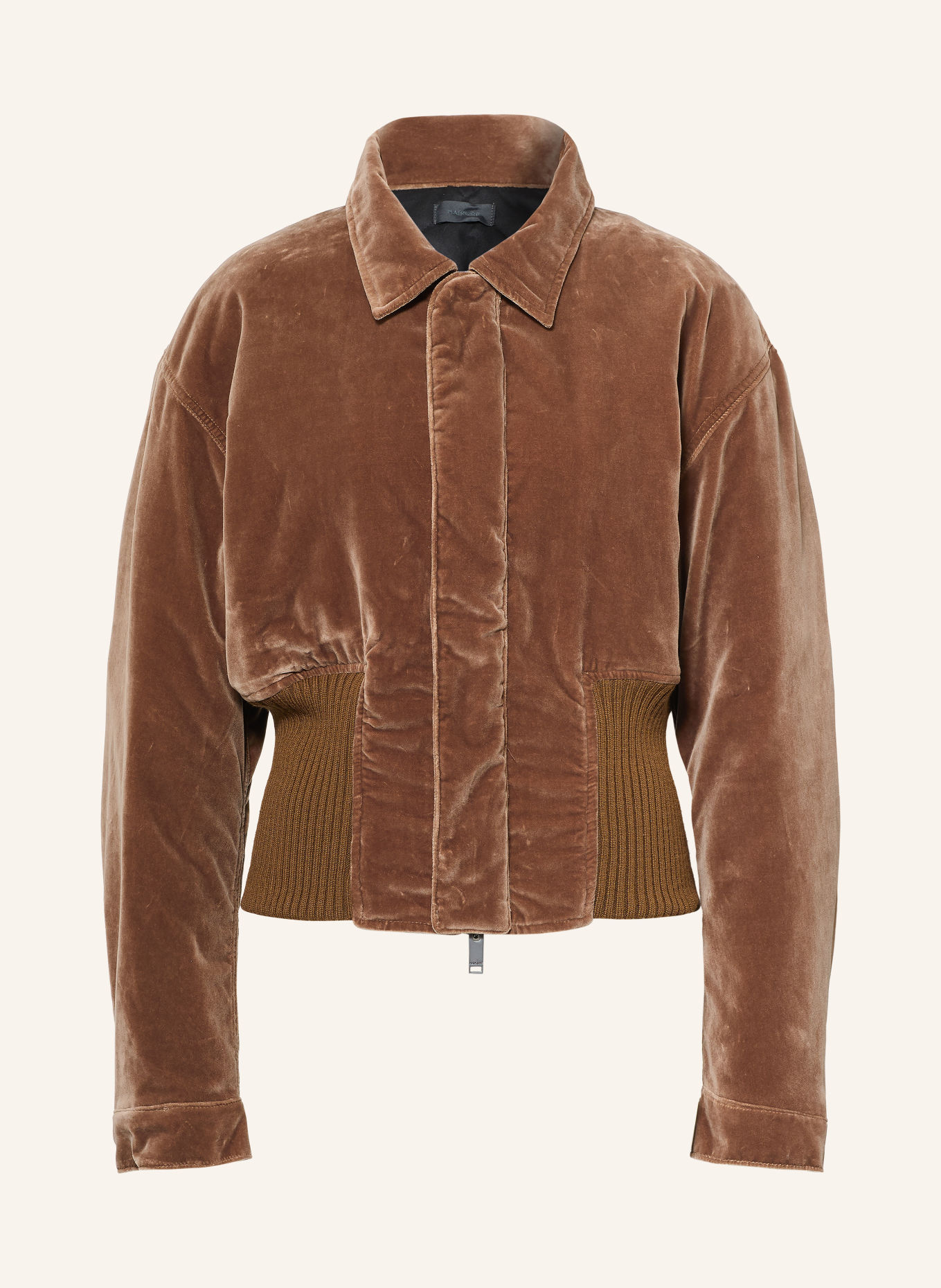 HAIKURE Blouson VIVIENNE en velours: MARRON