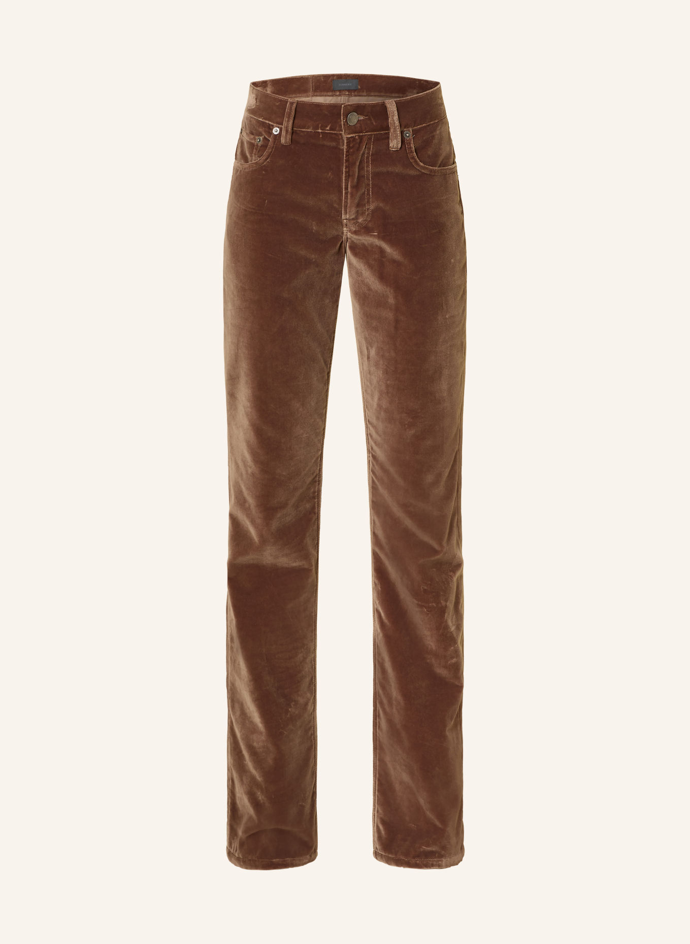 HAIKURE Pantalon bootcut CARLY en velours: MARRON