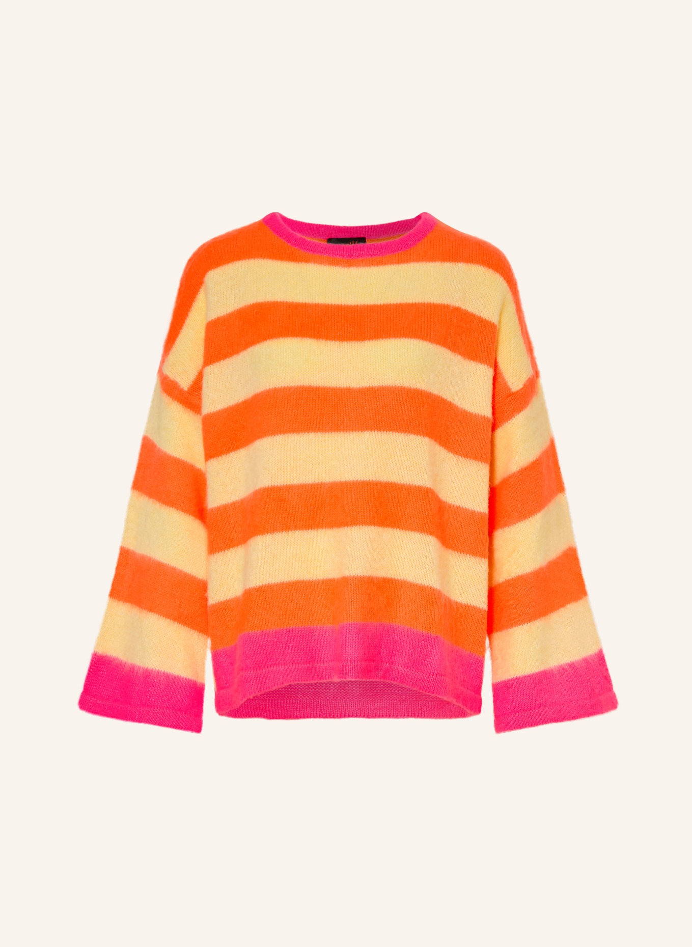miss goodlife Alpaca Sweater: ORANGE / PINK / LIGHT YELLOW