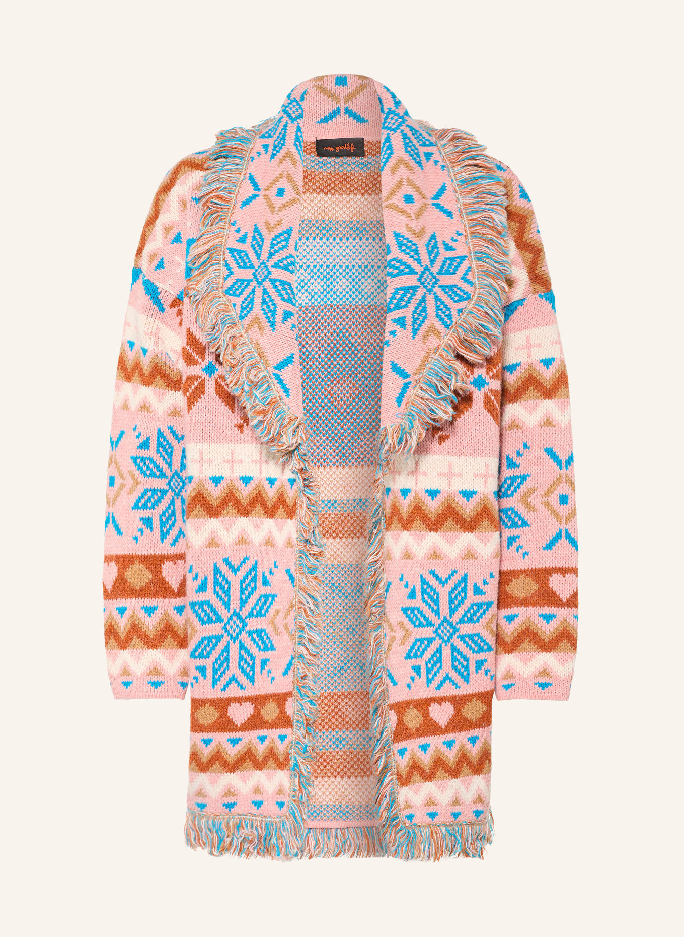 miss goodlife Strickhülle: ROSÉ / DUNKELORANGE / BLAU
