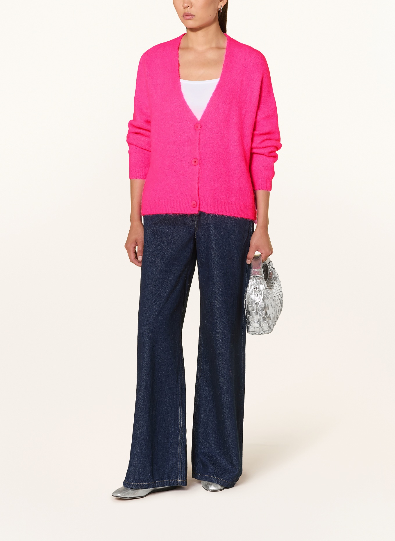 miss goodlife Cardigan din alpaca: ROZ NEON