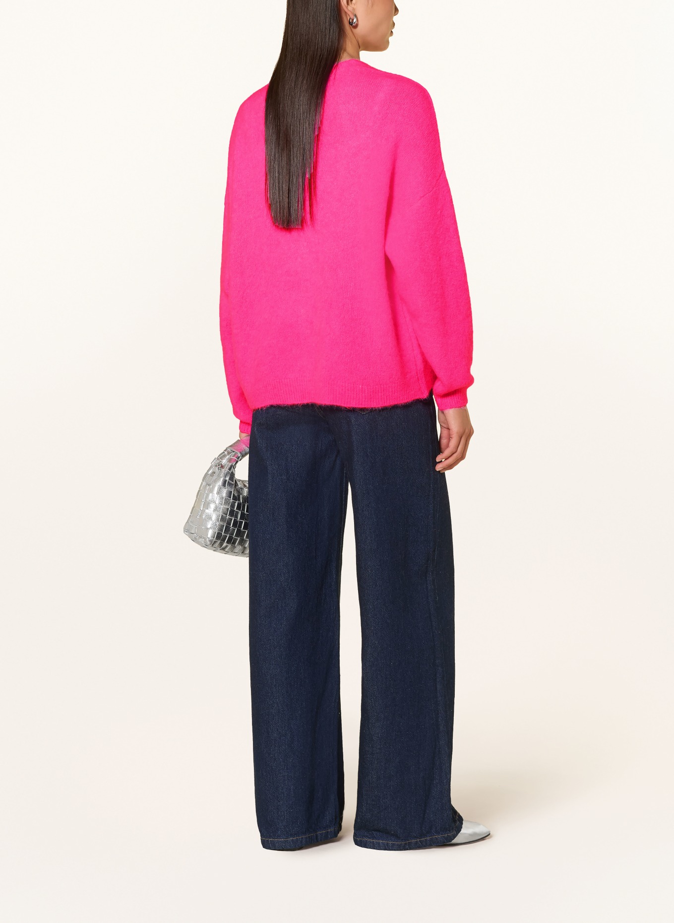 miss goodlife Cardigan din alpaca: ROZ NEON