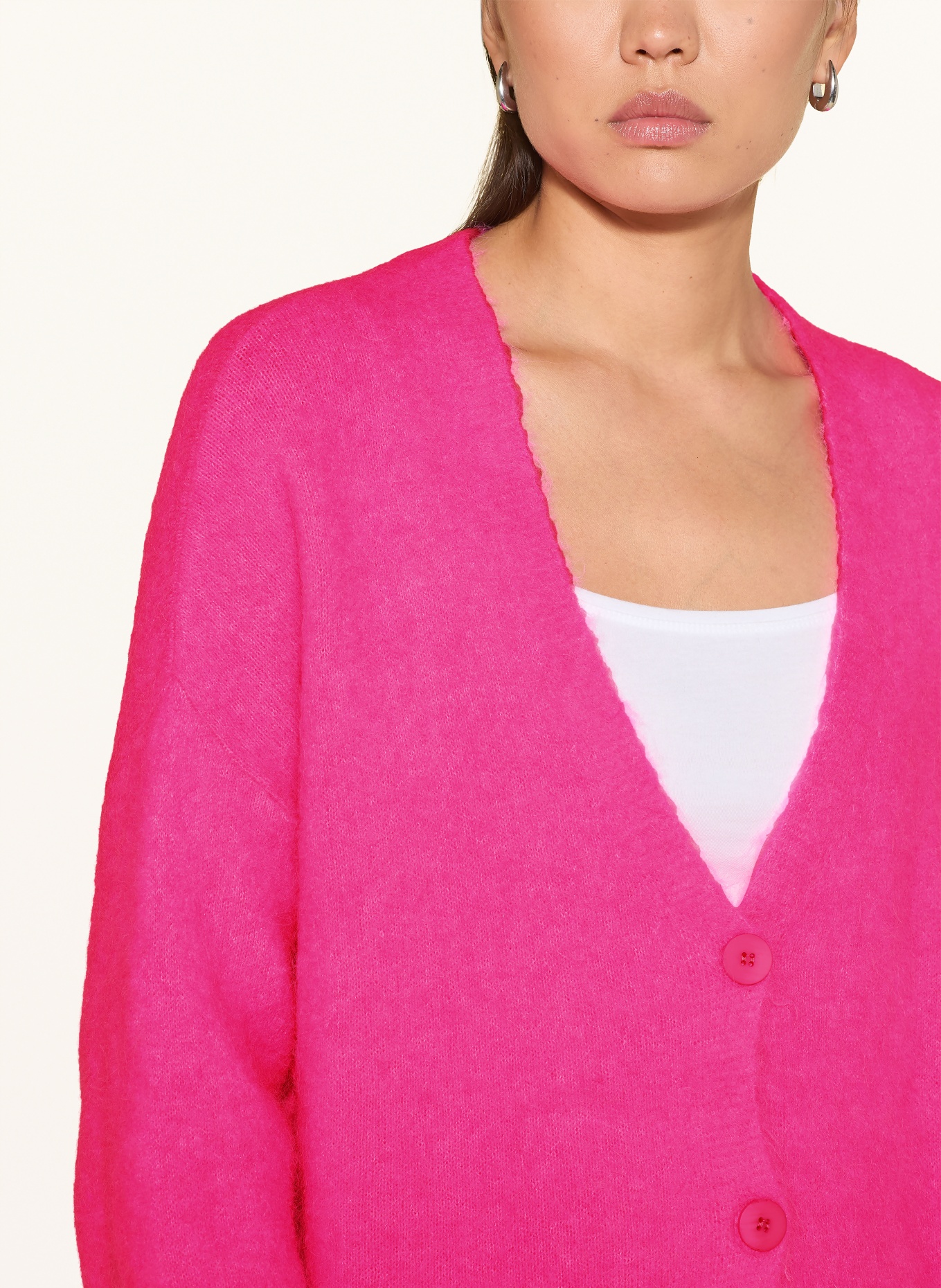miss goodlife Cardigan din alpaca: ROZ NEON