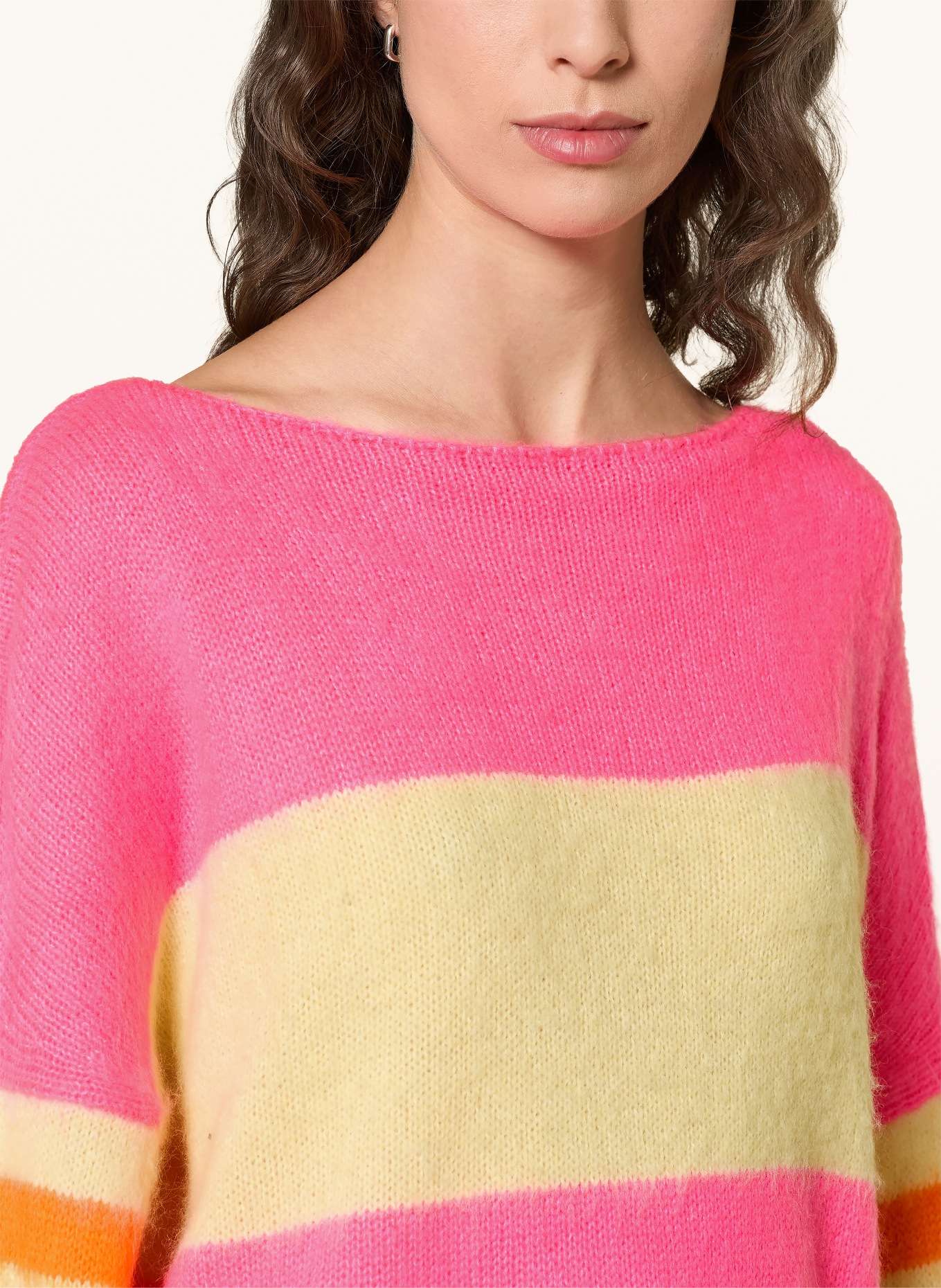 miss goodlife Trui van alpaca: NEONROZE / NEONORANJE / LICHTGEEL