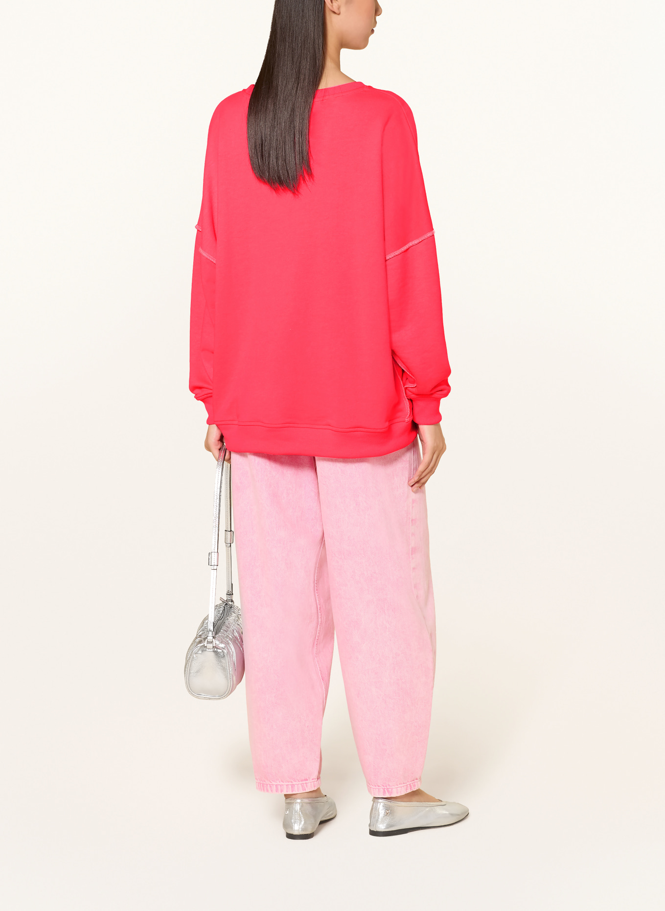 miss goodlife Oversized sweatshirt with sequins: NEON PINK