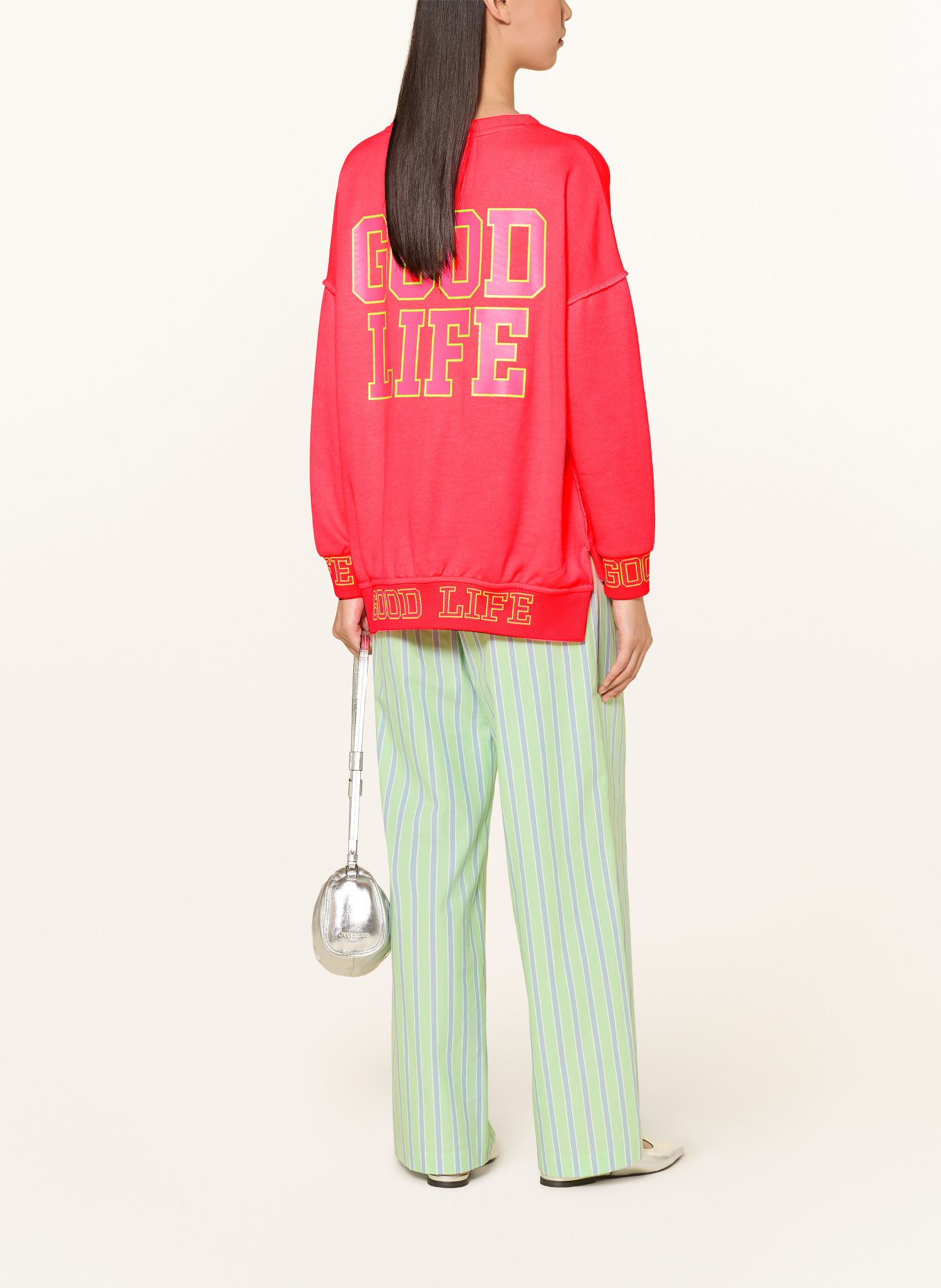 miss goodlife Oversized-tröja med strass: NEONPINK / LILA / NEONGRÖN