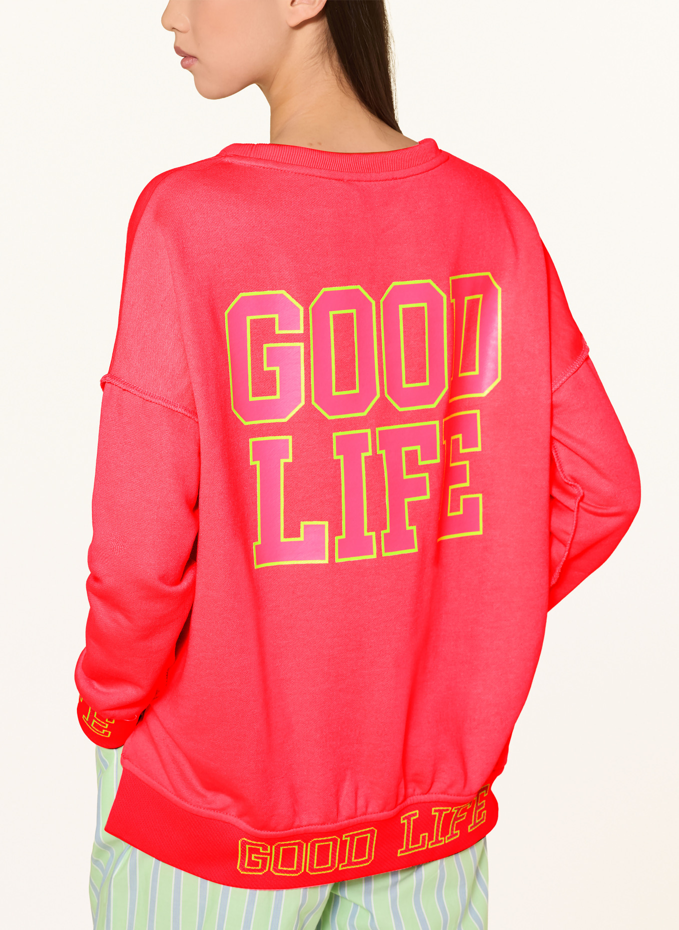 miss goodlife Oversized-tröja med strass: NEONPINK / LILA / NEONGRÖN