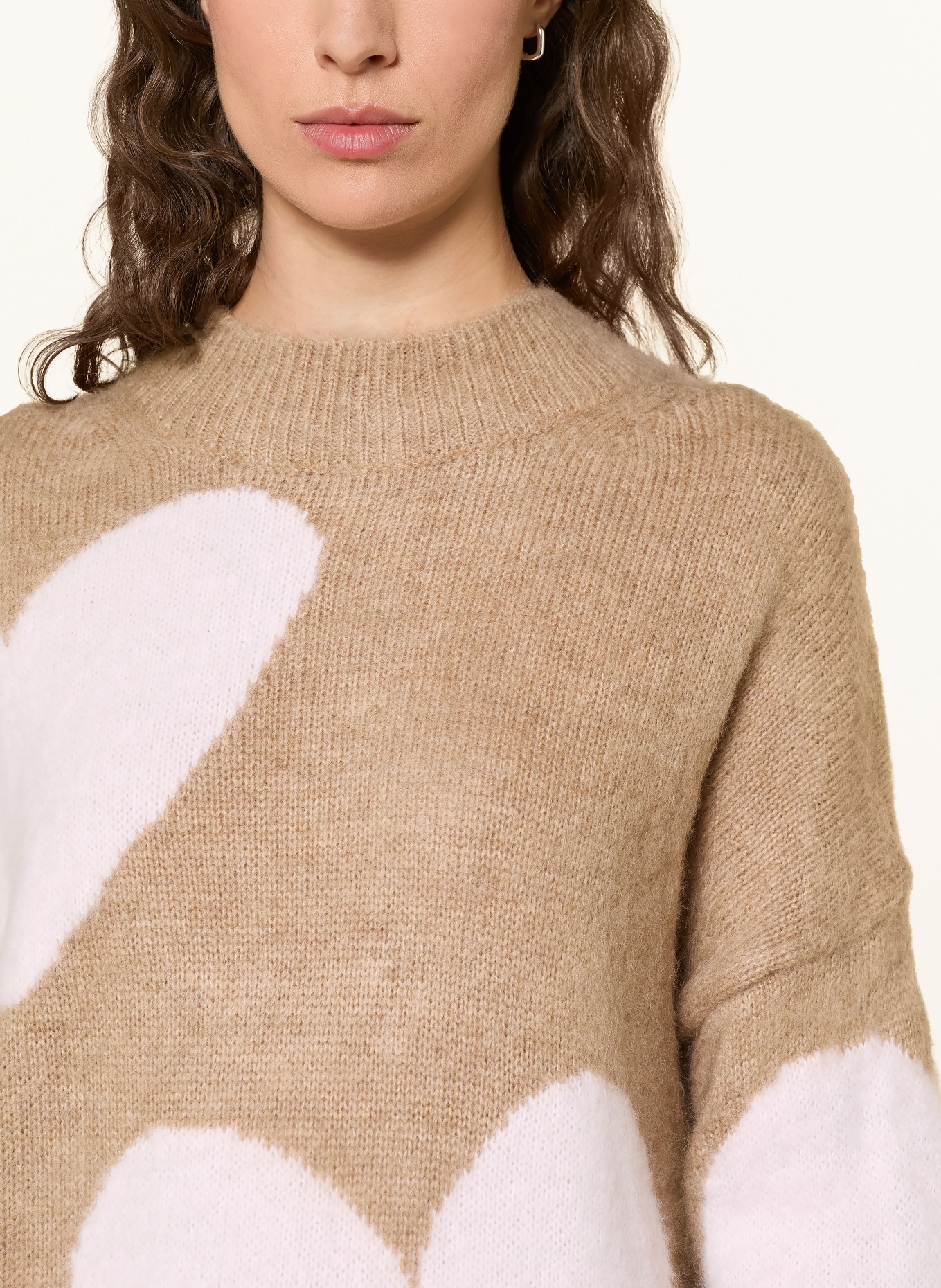 miss goodlife Trui van alpaca: BEIGE / ROSE CLAIR