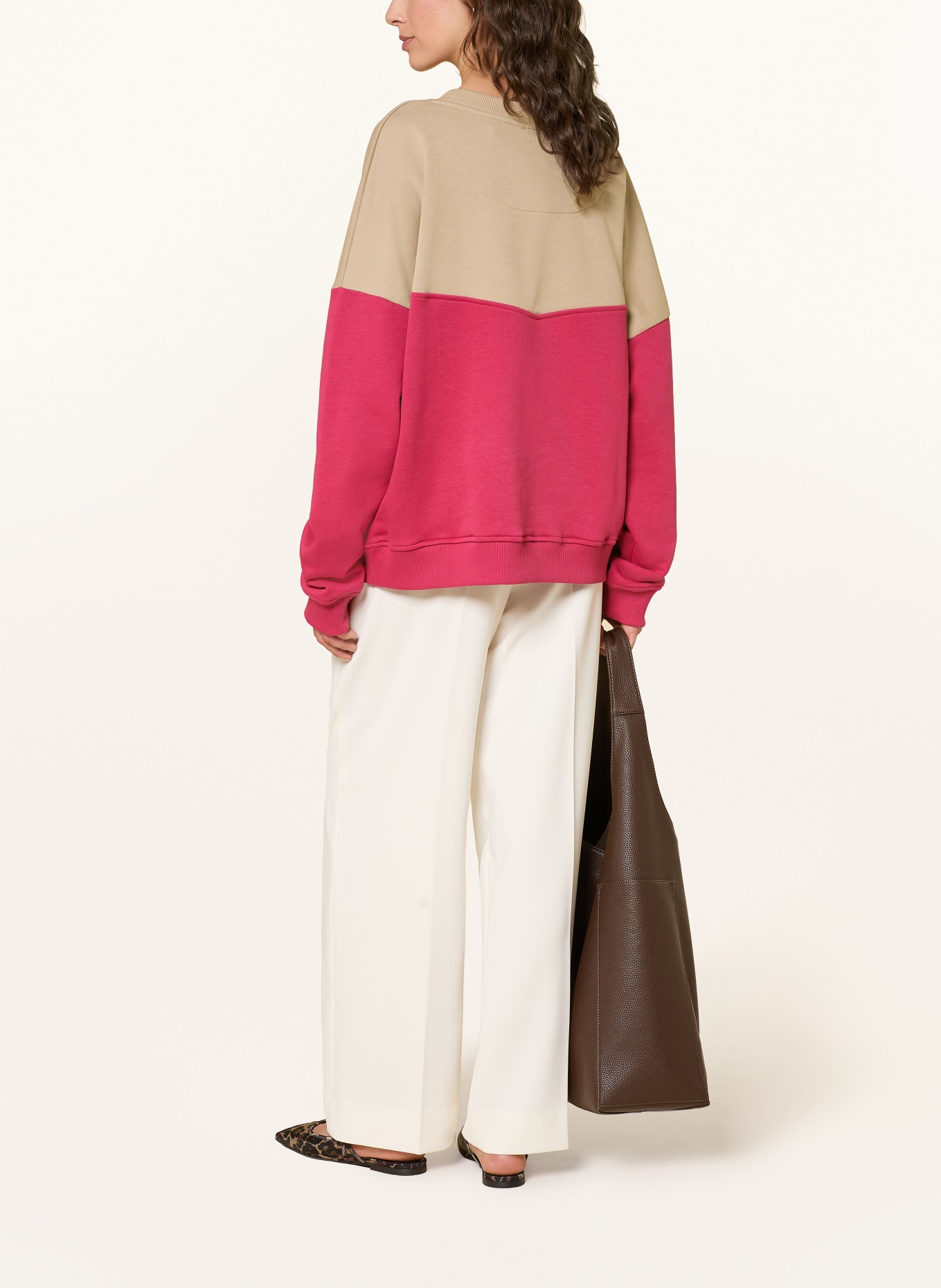 miss goodlife Sweatshirt met pailletten: FUCHSIA / BEIGE