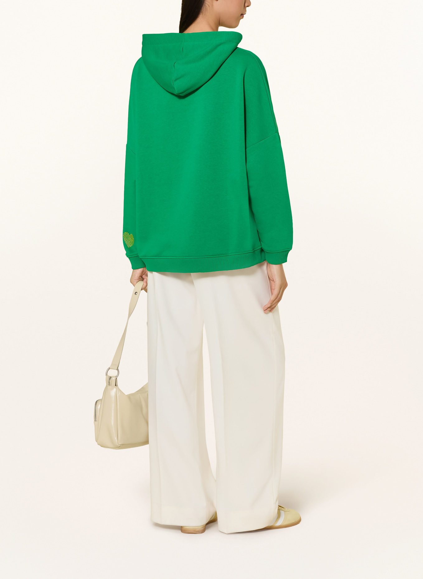miss goodlife Hoodie met sierstenen: GROEN / GEEL