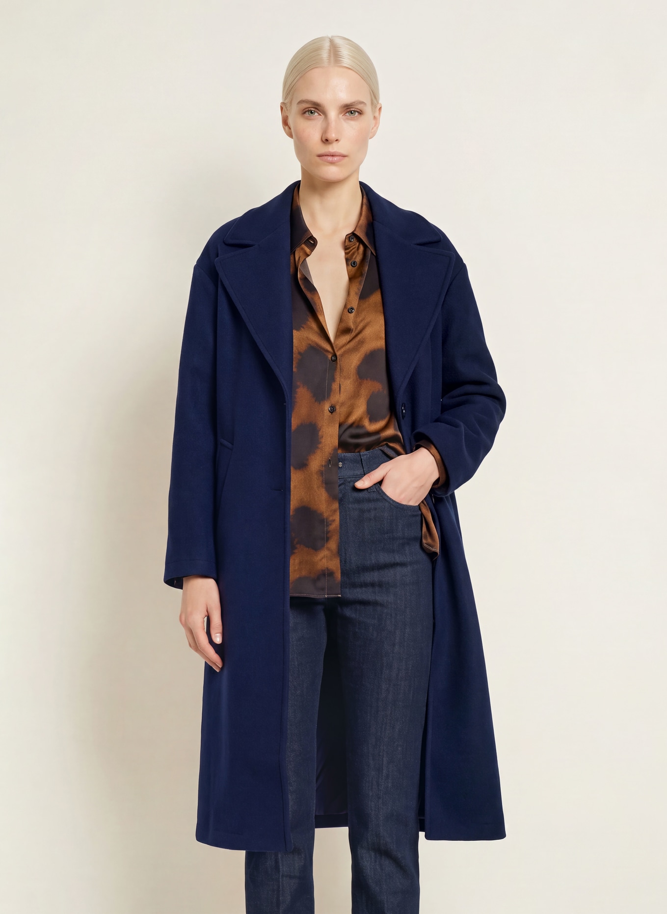 miss goodlife Coat: DARK BLUE / PINK