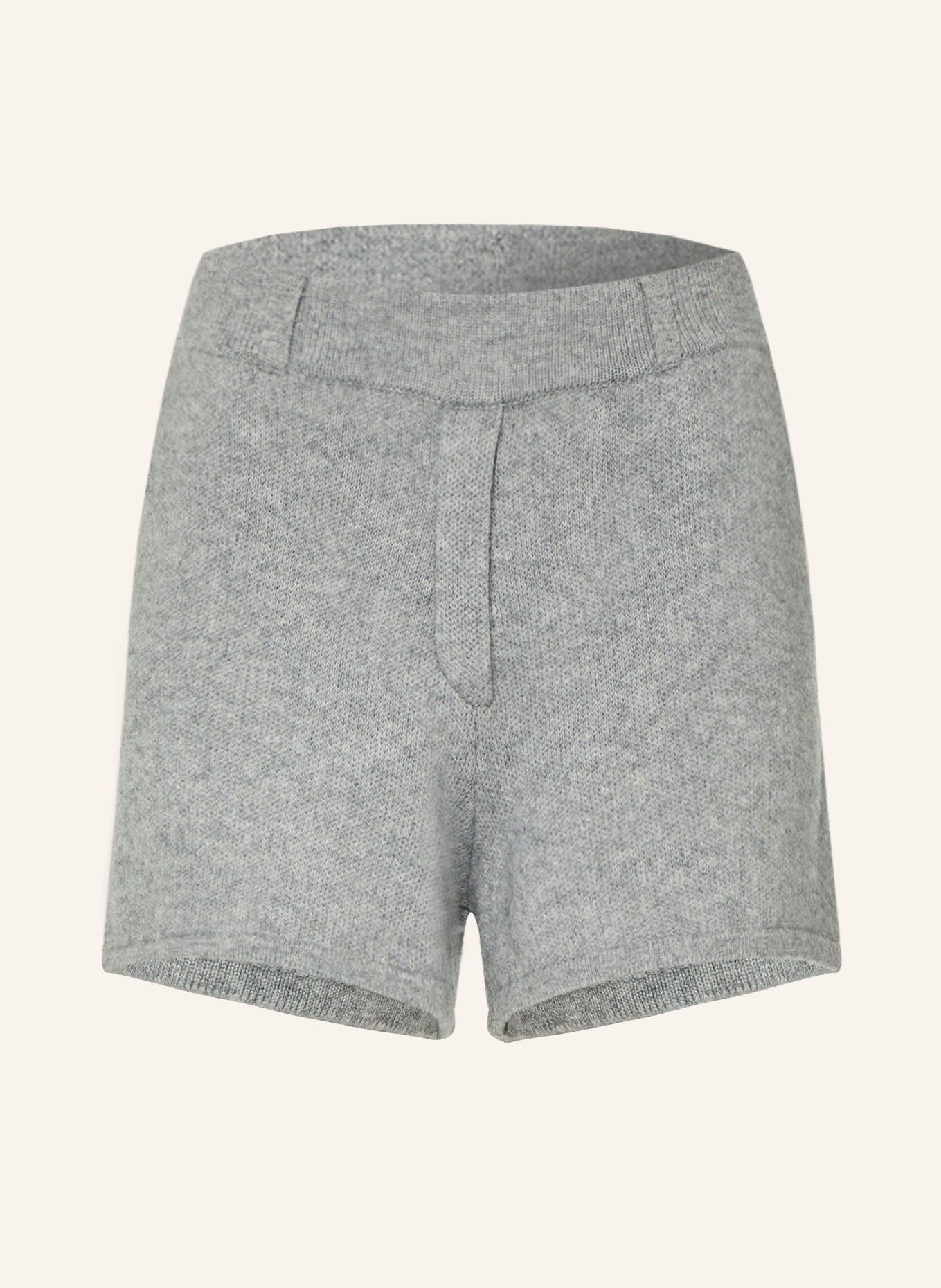 LADNERI Strickshorts MAXI mit Cashmere: GRAU