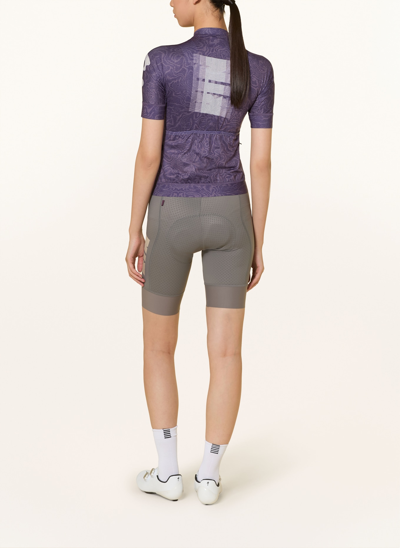 PAS NORMAL STUDIOS MECHANISM LOGO Cycling jersey: DARK PURPLE / WHITE