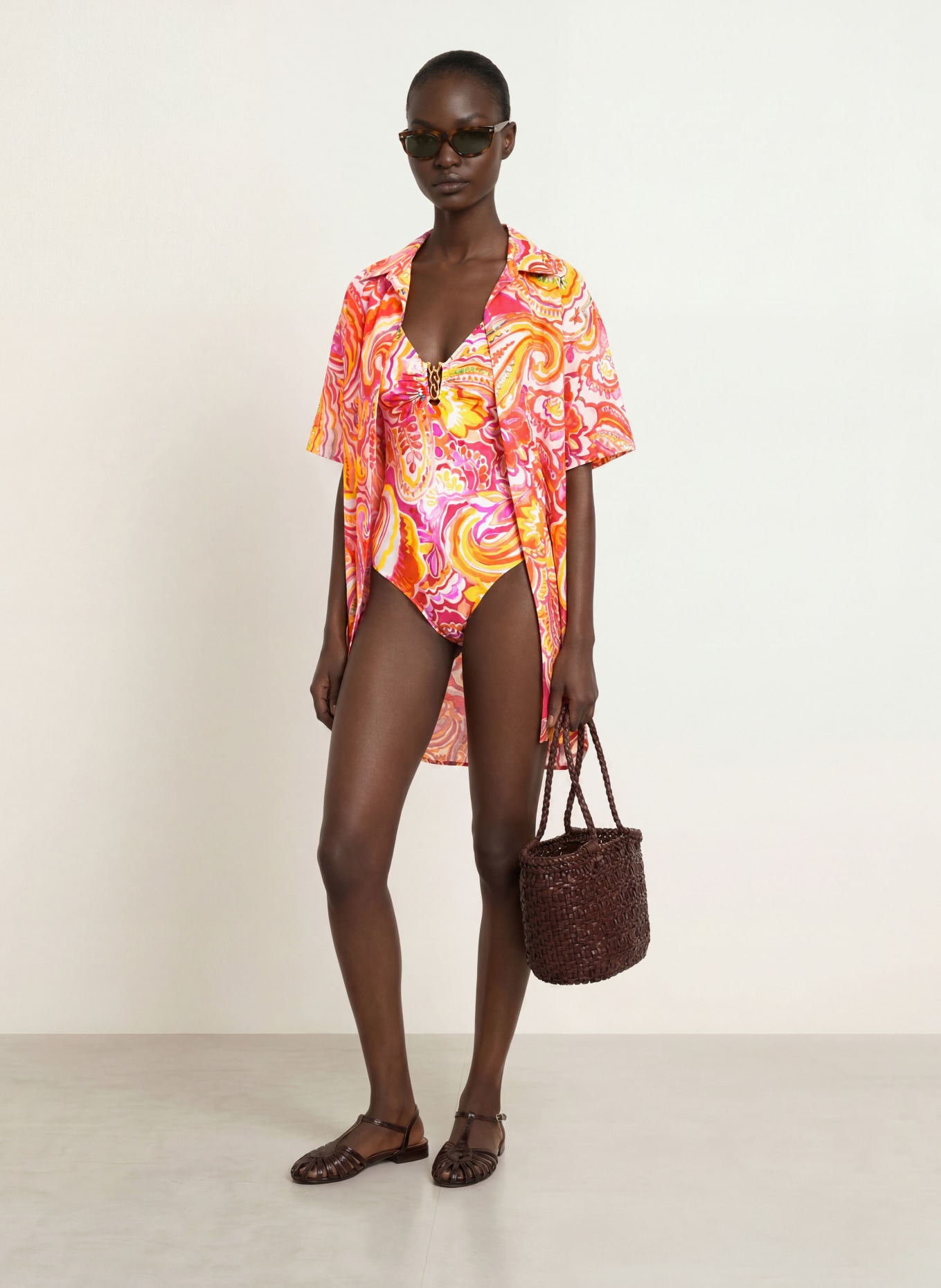 Charmline Corrigerend badpak SUMMER INFUSION: ROOD / PAARS / GEEL