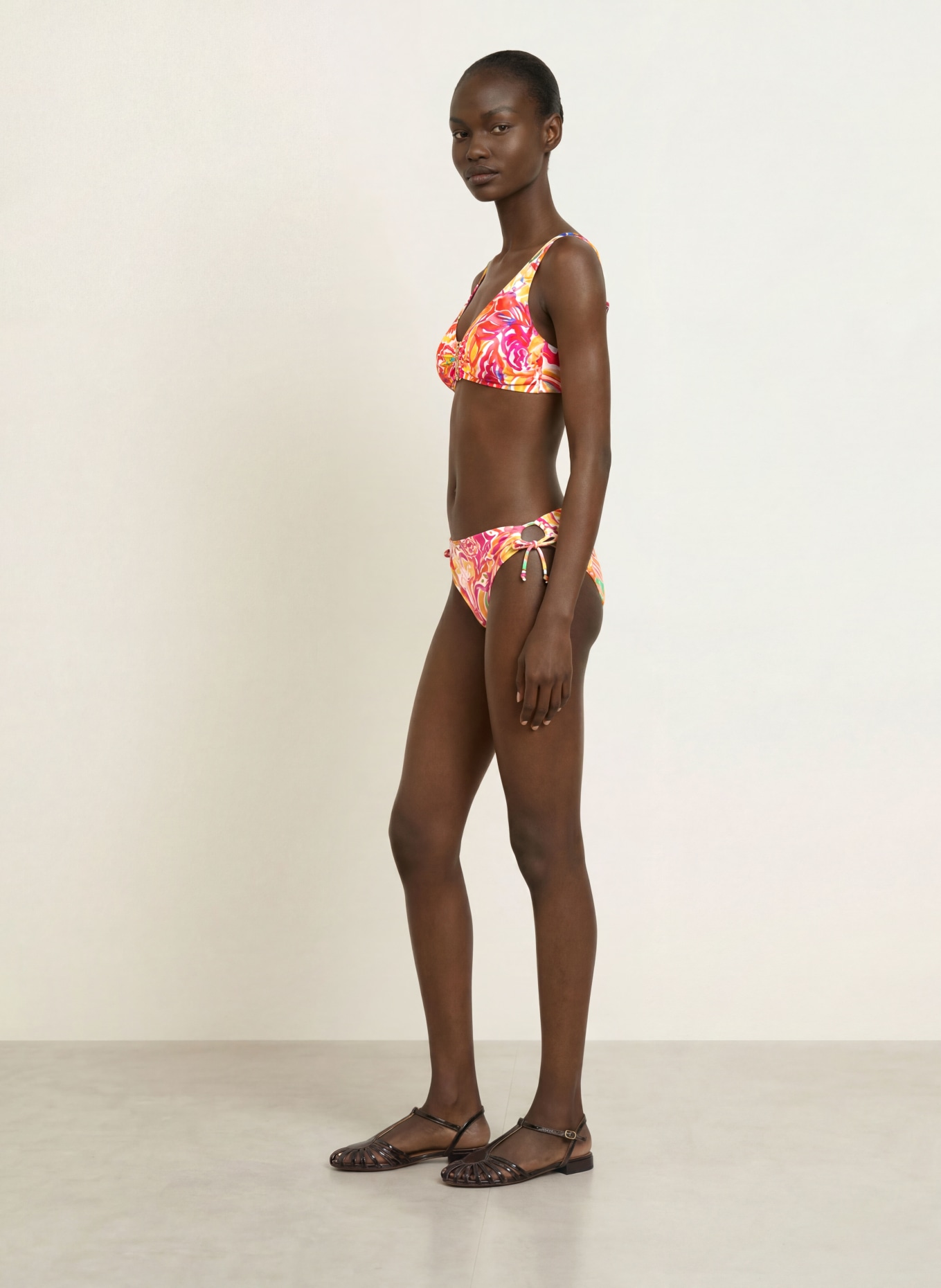Charmline Bralette-bikini SUMMER INFUSION: ROOD / PAARS / GEEL