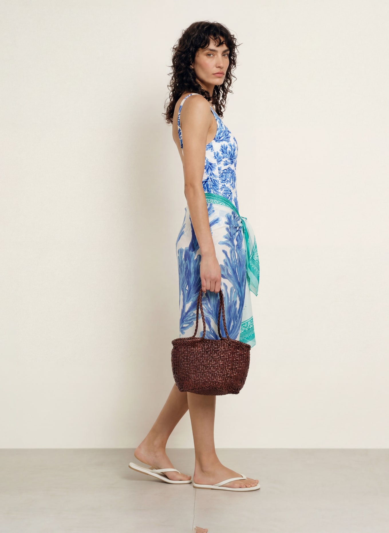 Charmline Shape-Badeanzug SEASIDE BREEZE: BLAU / WEISS