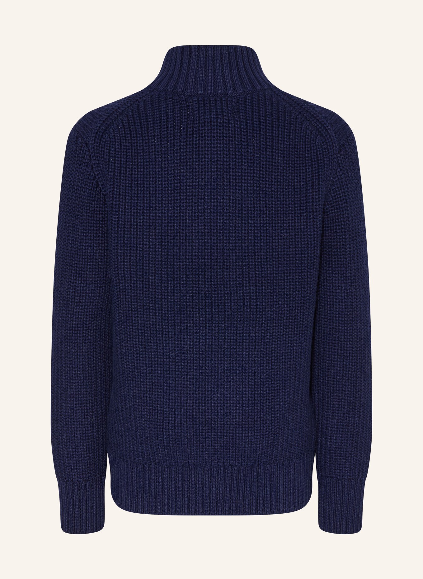 POLO RALPH LAUREN Pull col zippé: BLEU FONCÉ