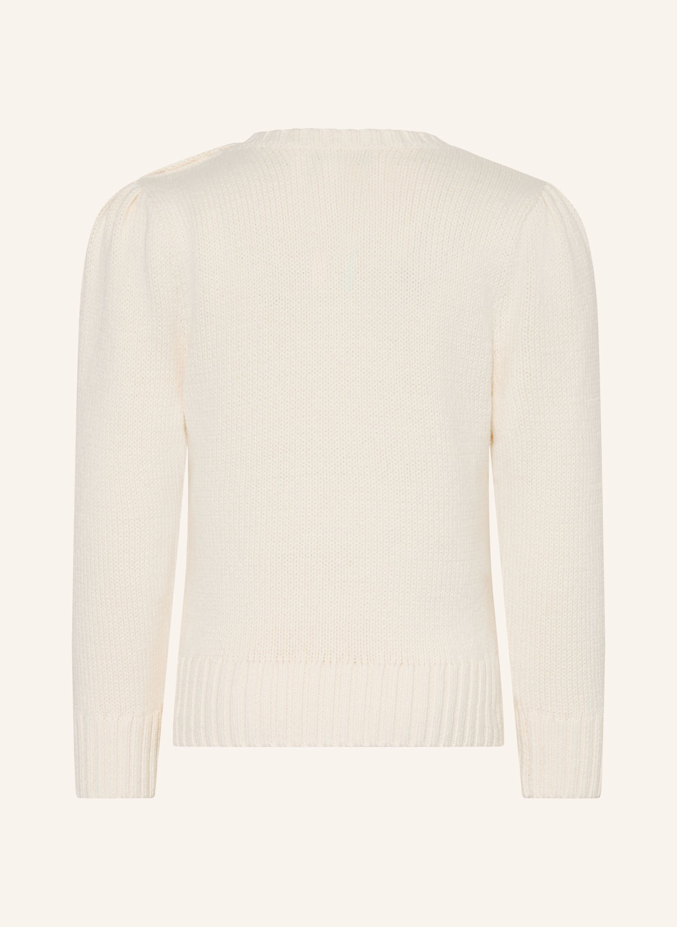 POLO RALPH LAUREN Sweater: WHITE / BROWN / OLIVE