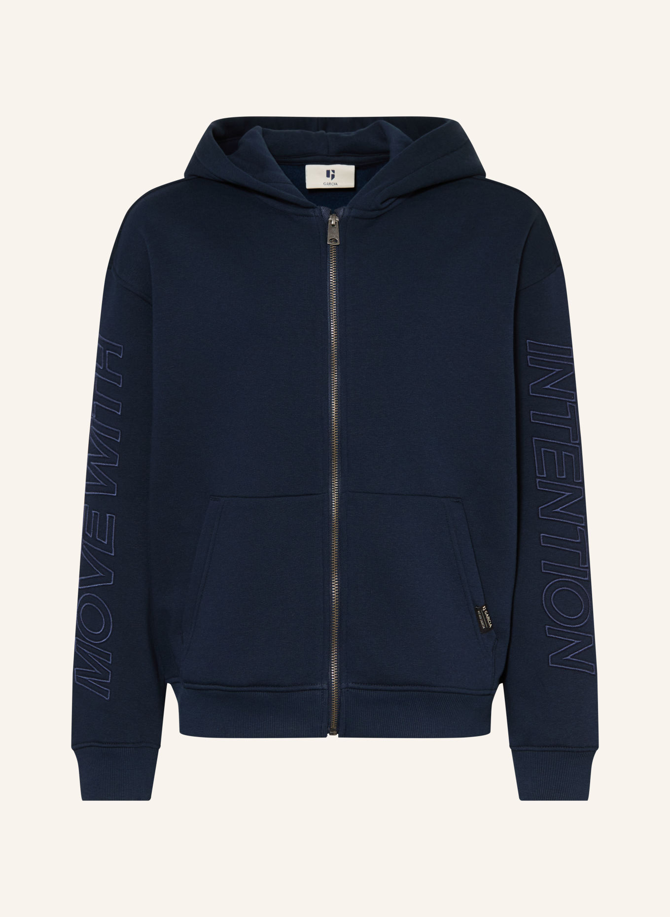 GARCIA Zip-up sweatshirt: DARK BLUE