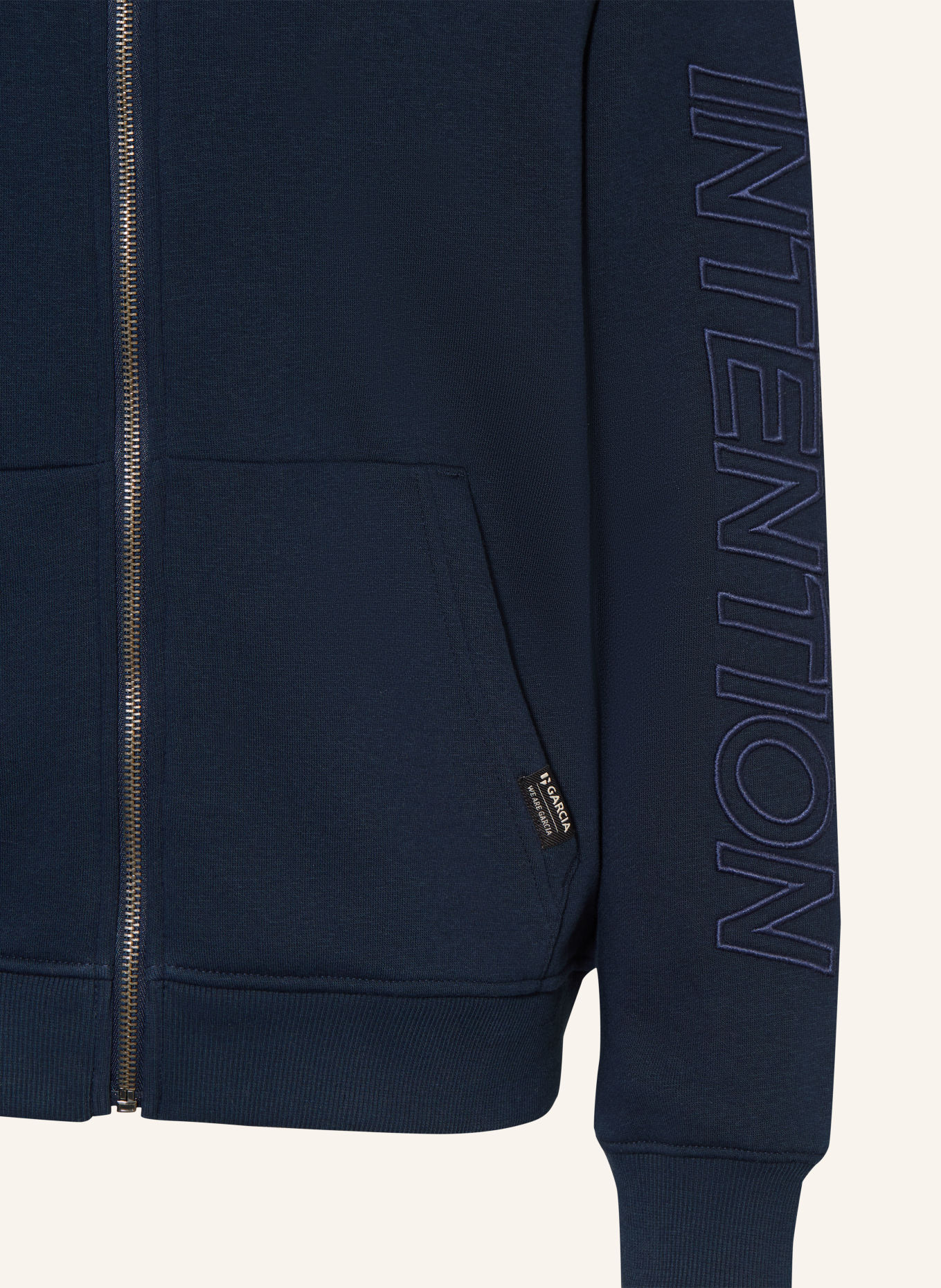 GARCIA Zip-up sweatshirt: DARK BLUE