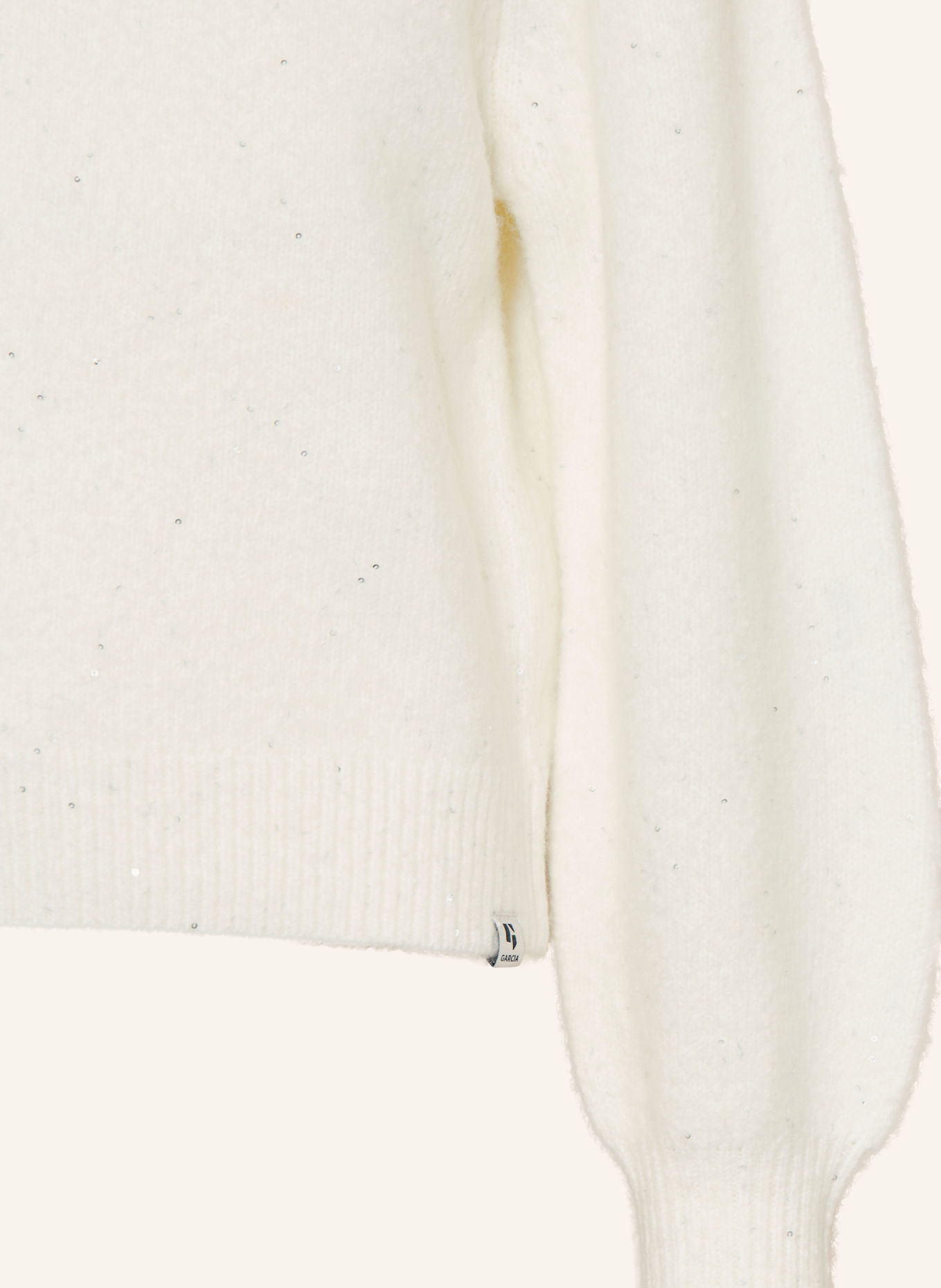 GARCIA Pullover mit Pailletten: CREME