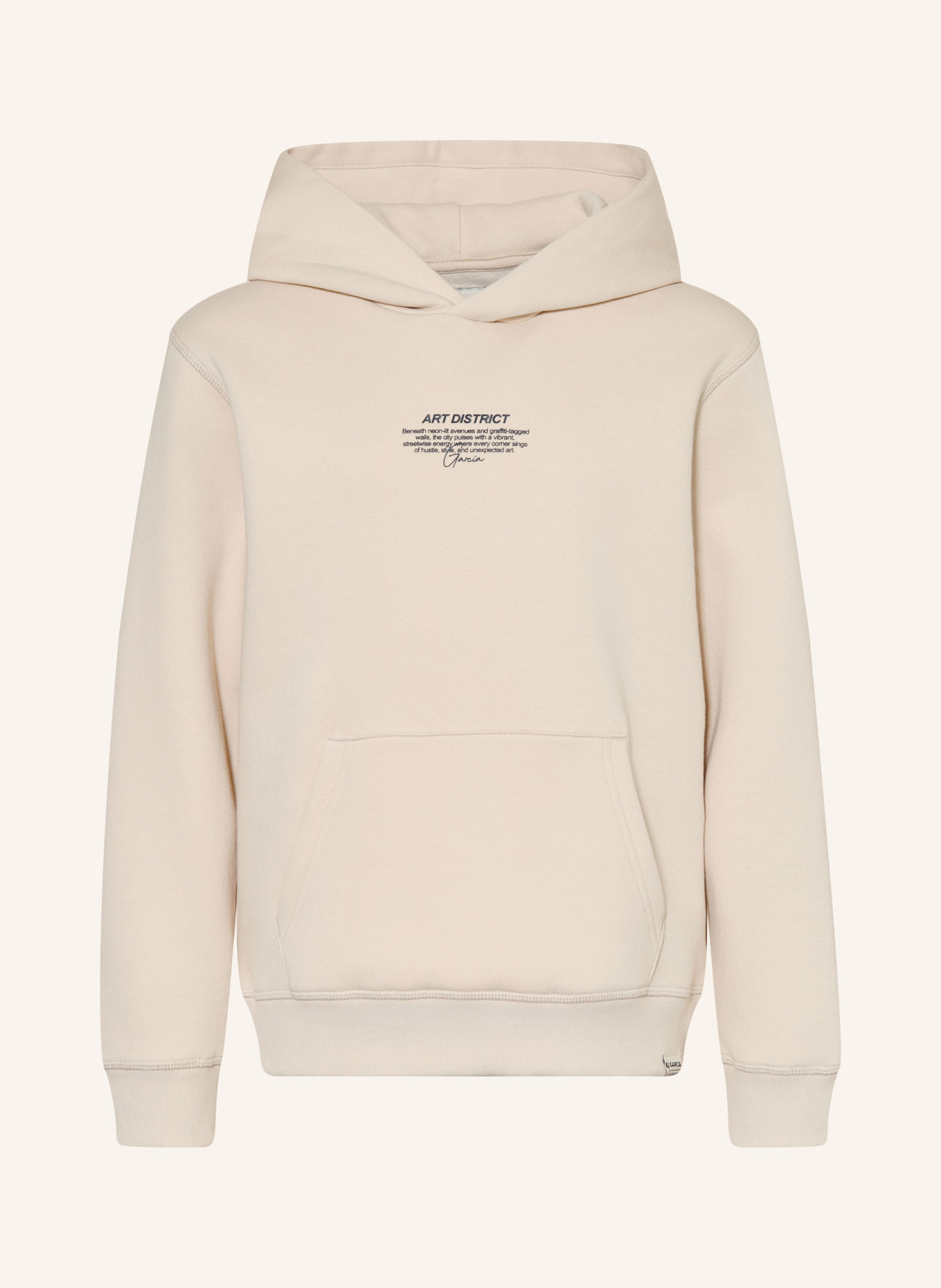 GARCIA Hoodie: CREAM / LIGHT RED / BLACK