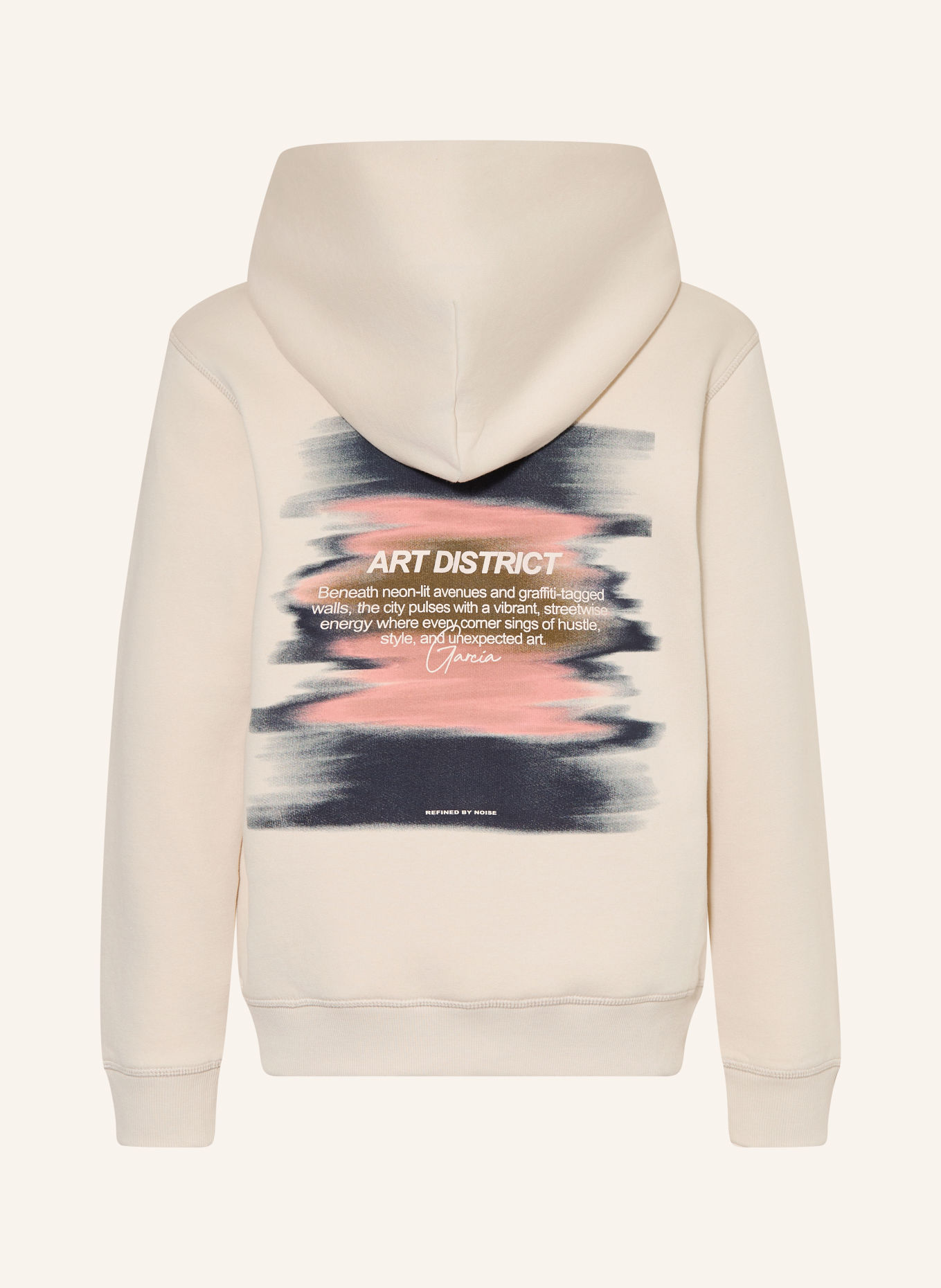 GARCIA Hoodie: CREAM / LIGHT RED / BLACK