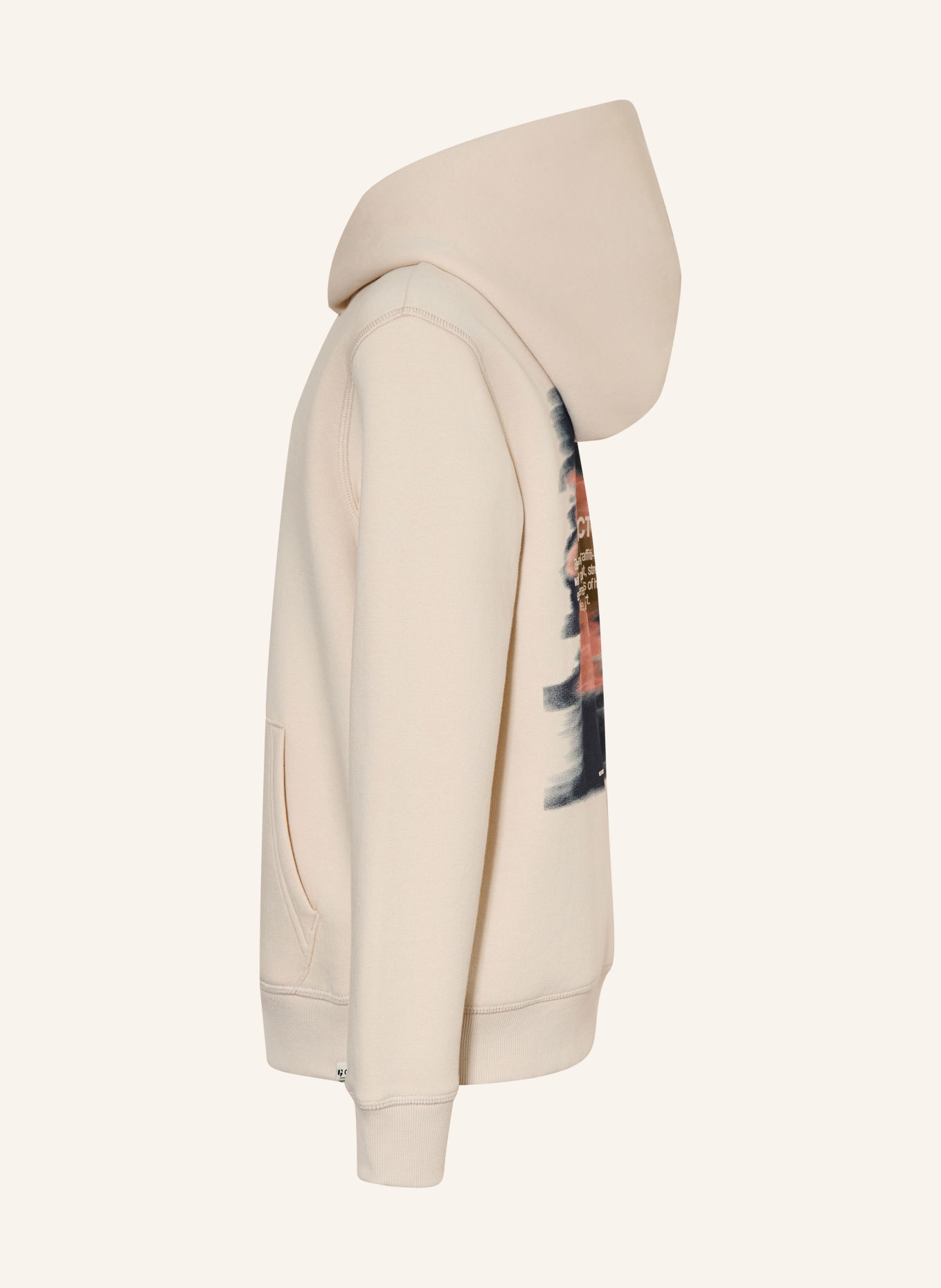 GARCIA Hoodie: CREAM / LIGHT RED / BLACK