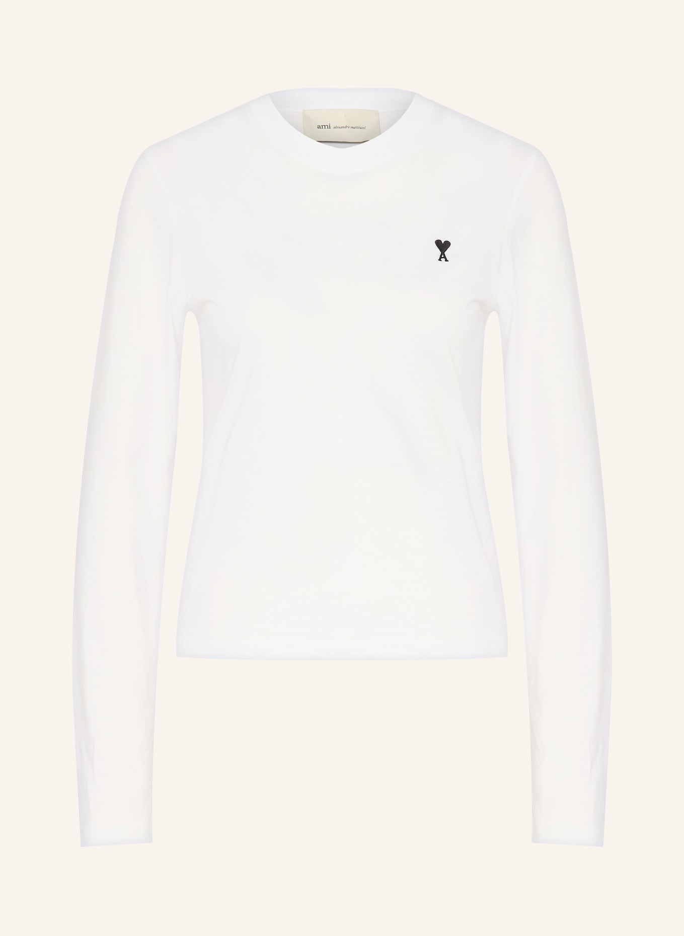 AMI PARIS Longsleeve: WIT / ZWART