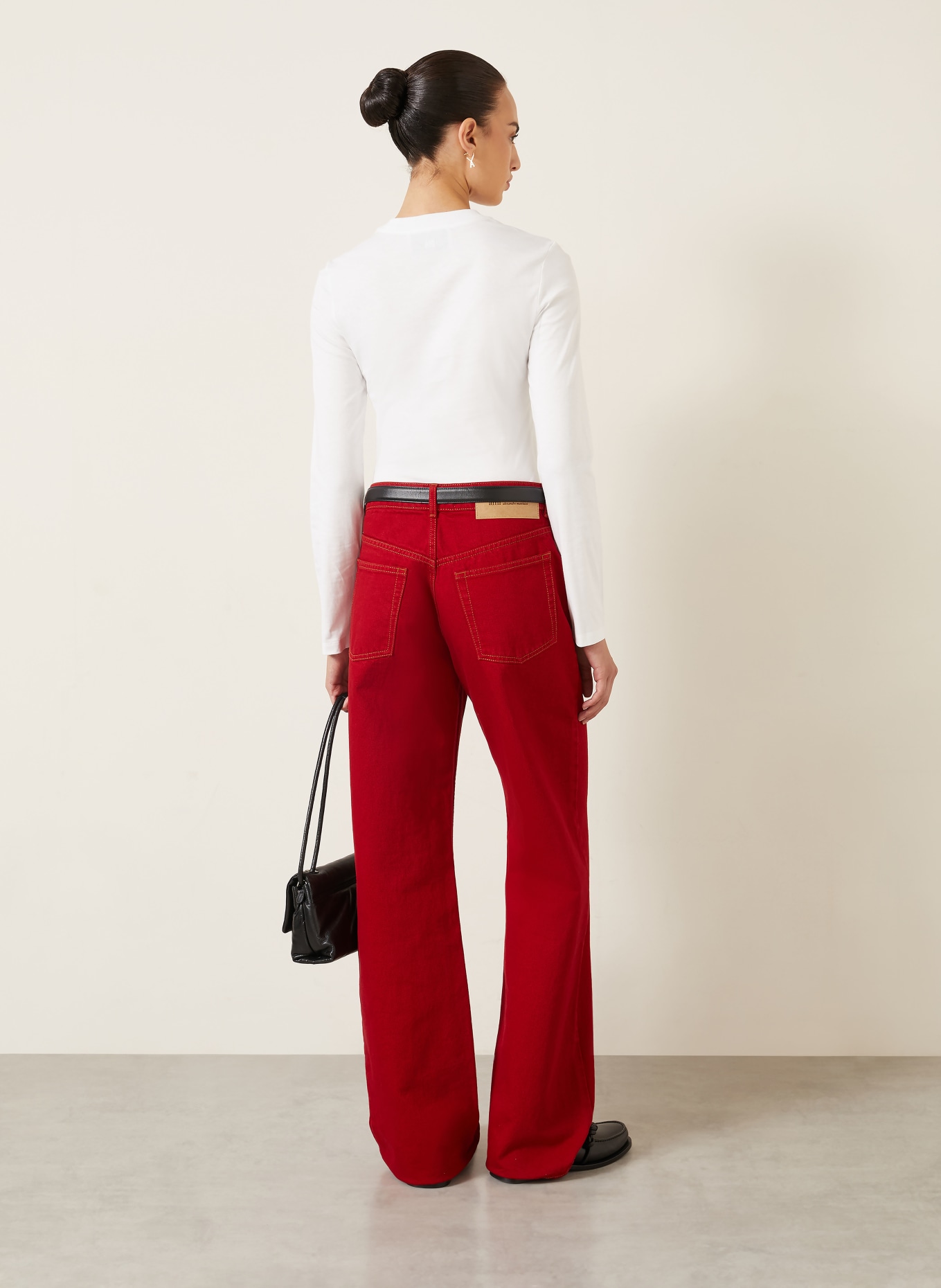 AMI PARIS Longsleeve: WIT / ZWART