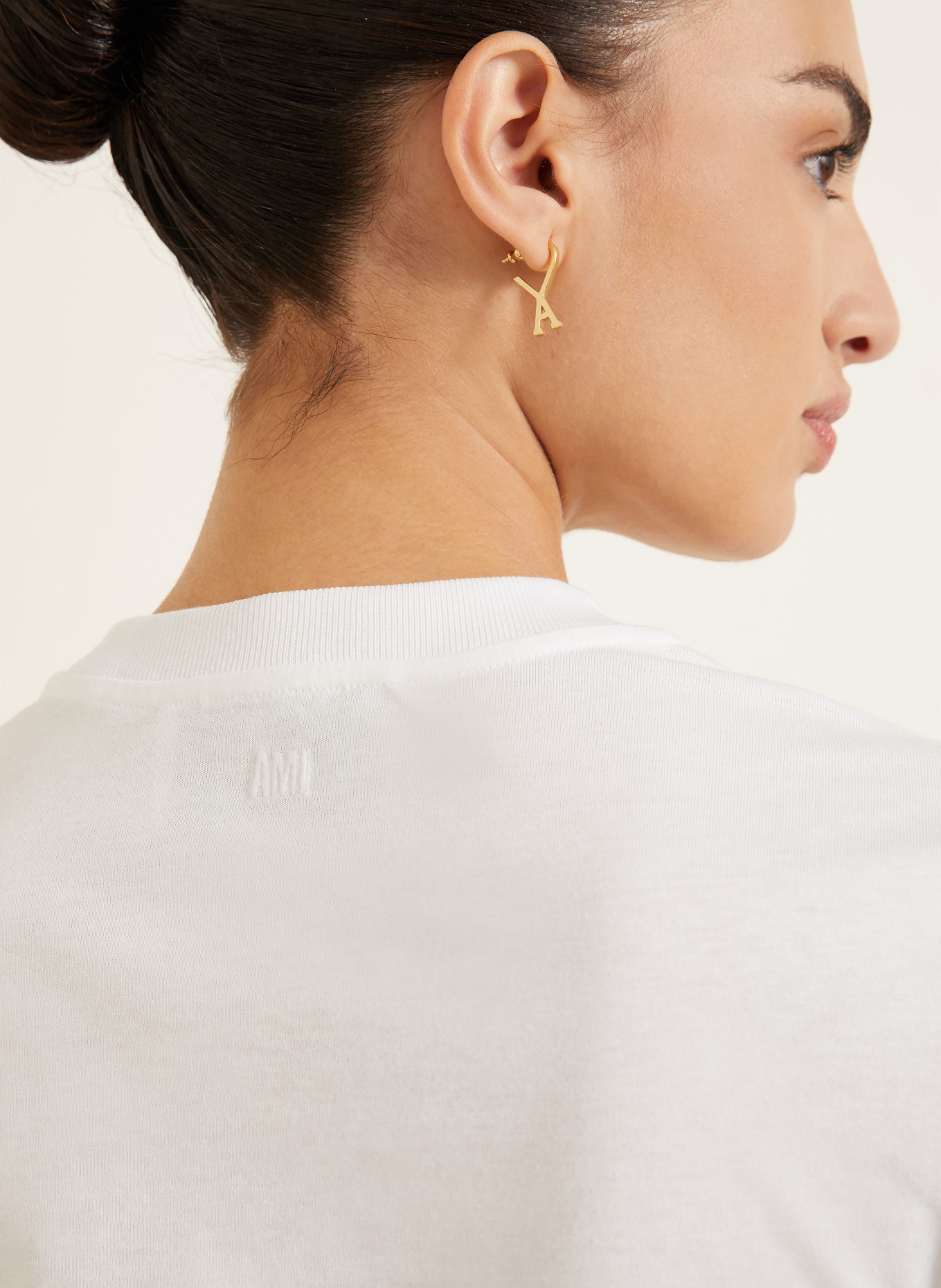 AMI PARIS Longsleeve: WIT / ZWART