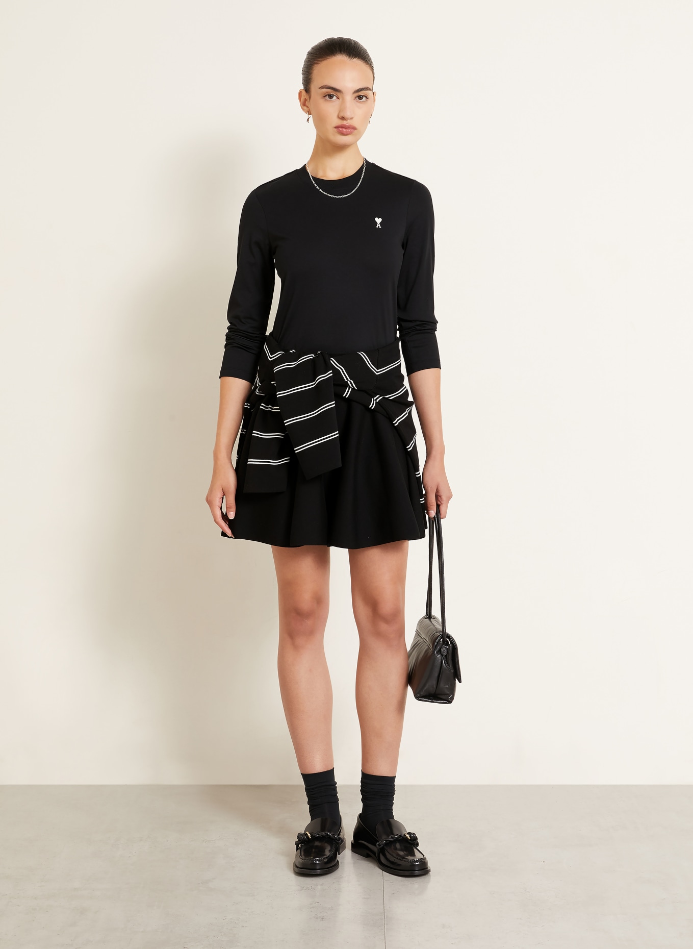 AMI PARIS Longsleeve: ZWART