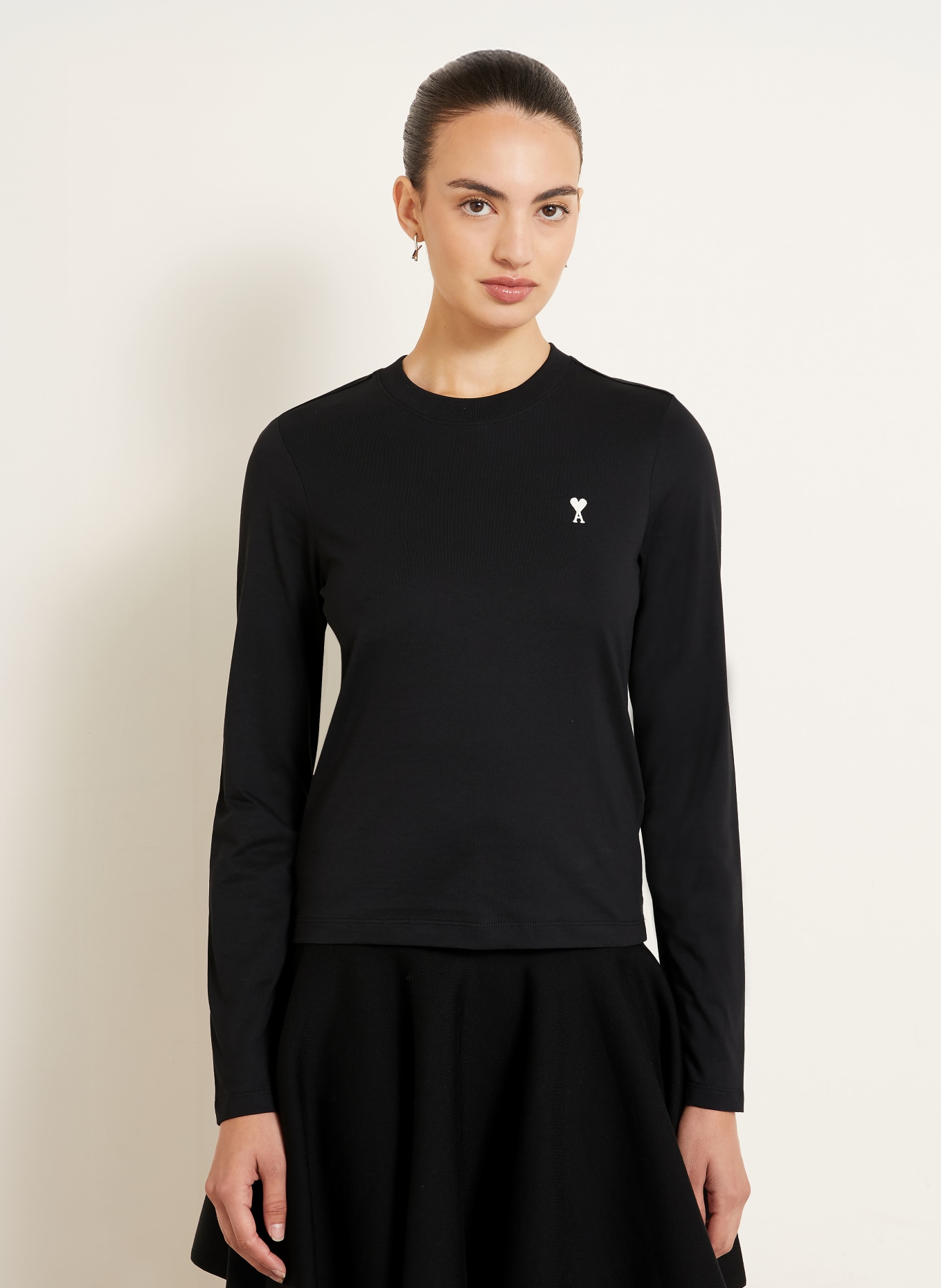 AMI PARIS Longsleeve: ZWART