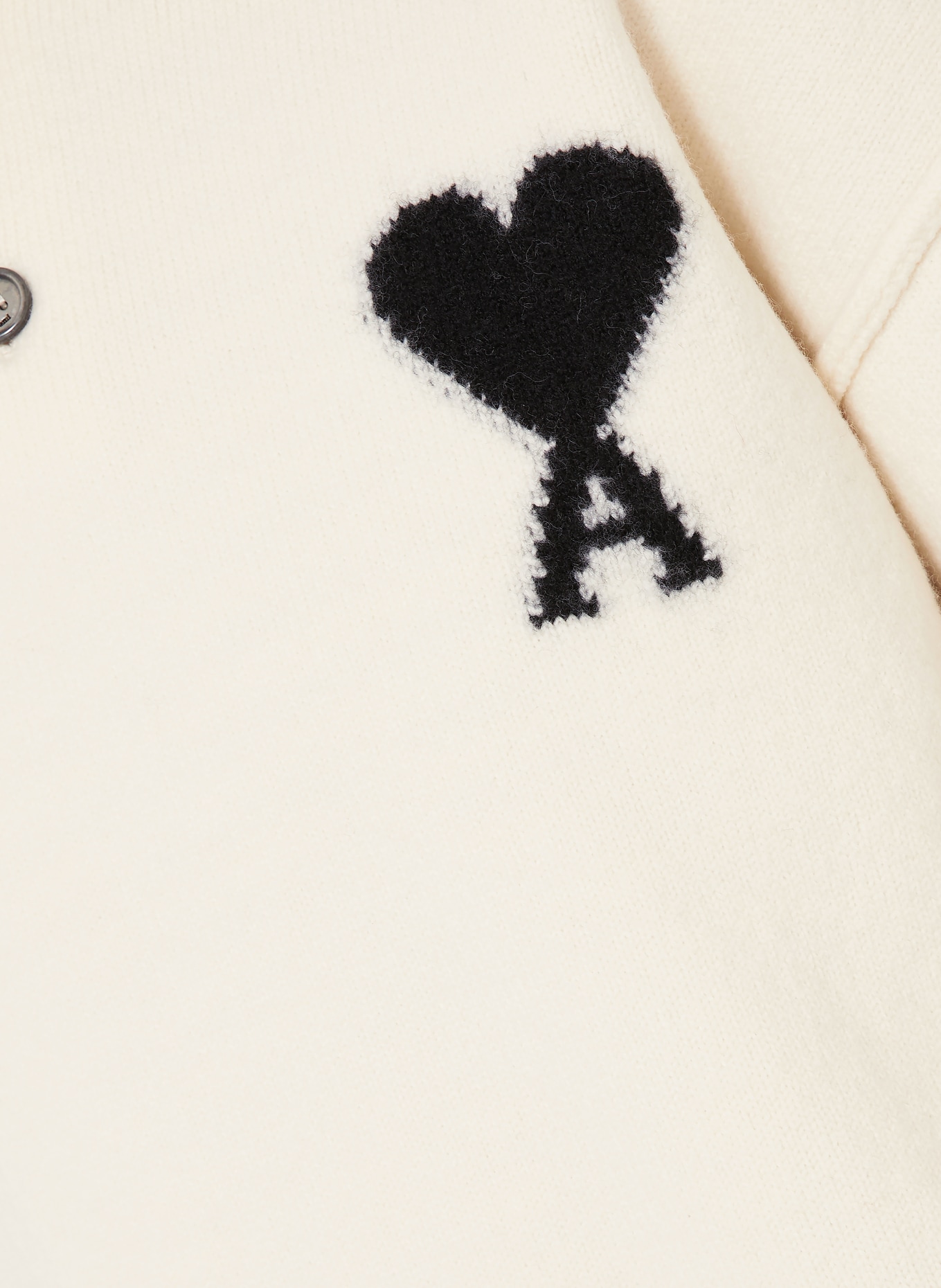 AMI PARIS Pullover: ECRU / SCHWARZ